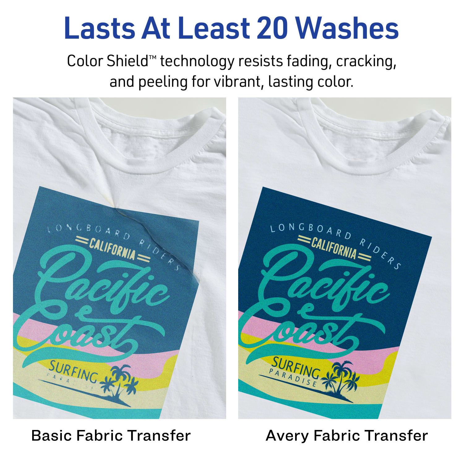 Avery Light Fabric T-Shirt Transfers For Inkjet Printers, 3271, Pack Of 6 - Image 4