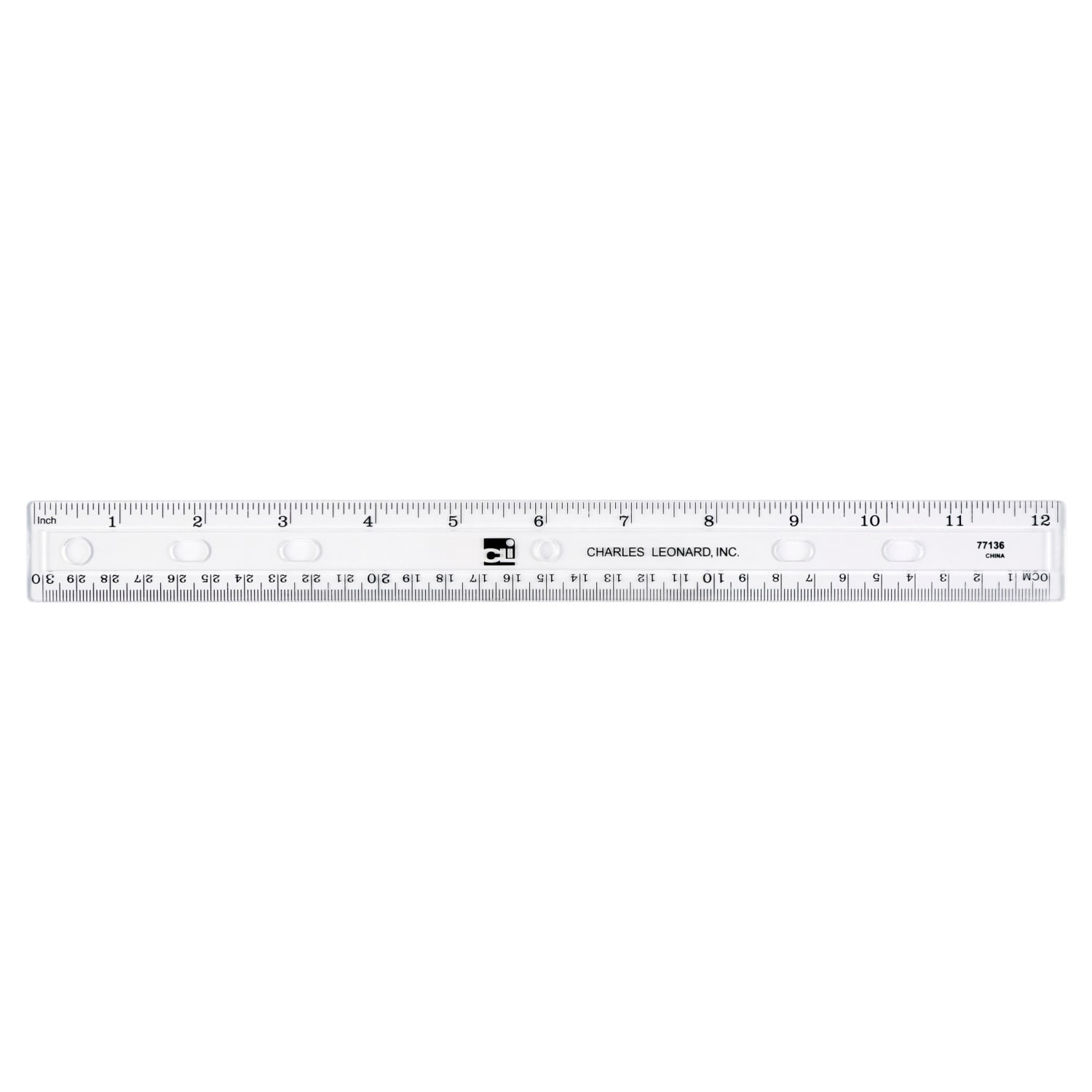 Charles Leonard Plastic Ruler, 12-Inch, Clear, Pack Of 36 - Image 3