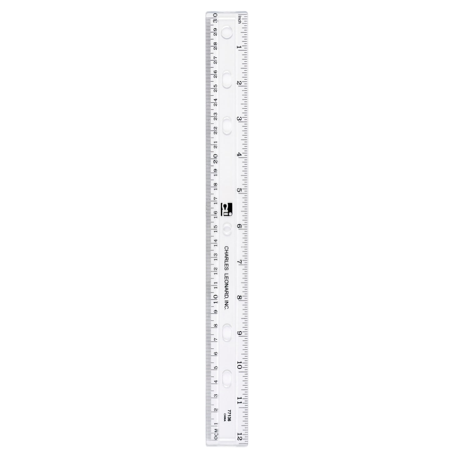 Charles Leonard Plastic Ruler, 12-Inch, Clear, Pack Of 36 - Image 4