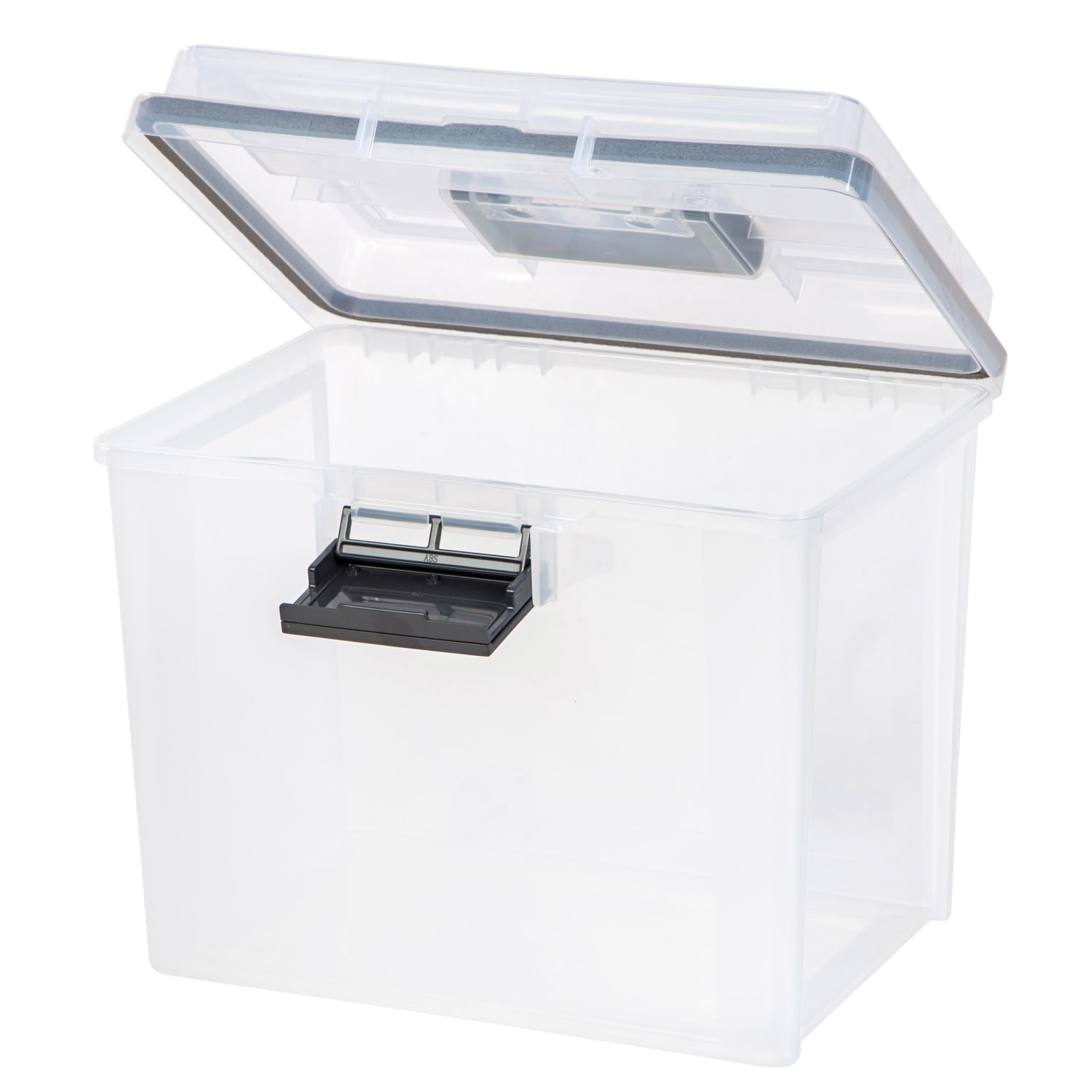 Iris Weathertight Mobile Storage File Box, 11 1/2in x 13 3/4in x 10 7/16in, Clear - Image 4