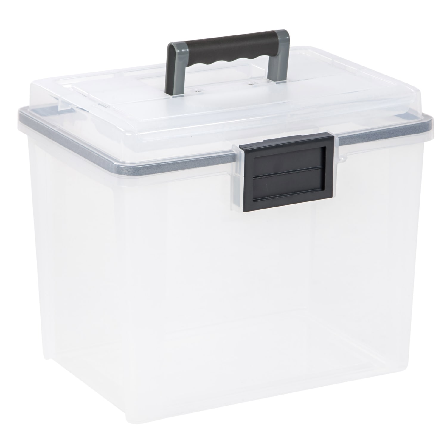 Iris Weathertight Mobile Storage File Box, 11 1/2in x 13 3/4in x 10 7/16in, Clear - Image 6