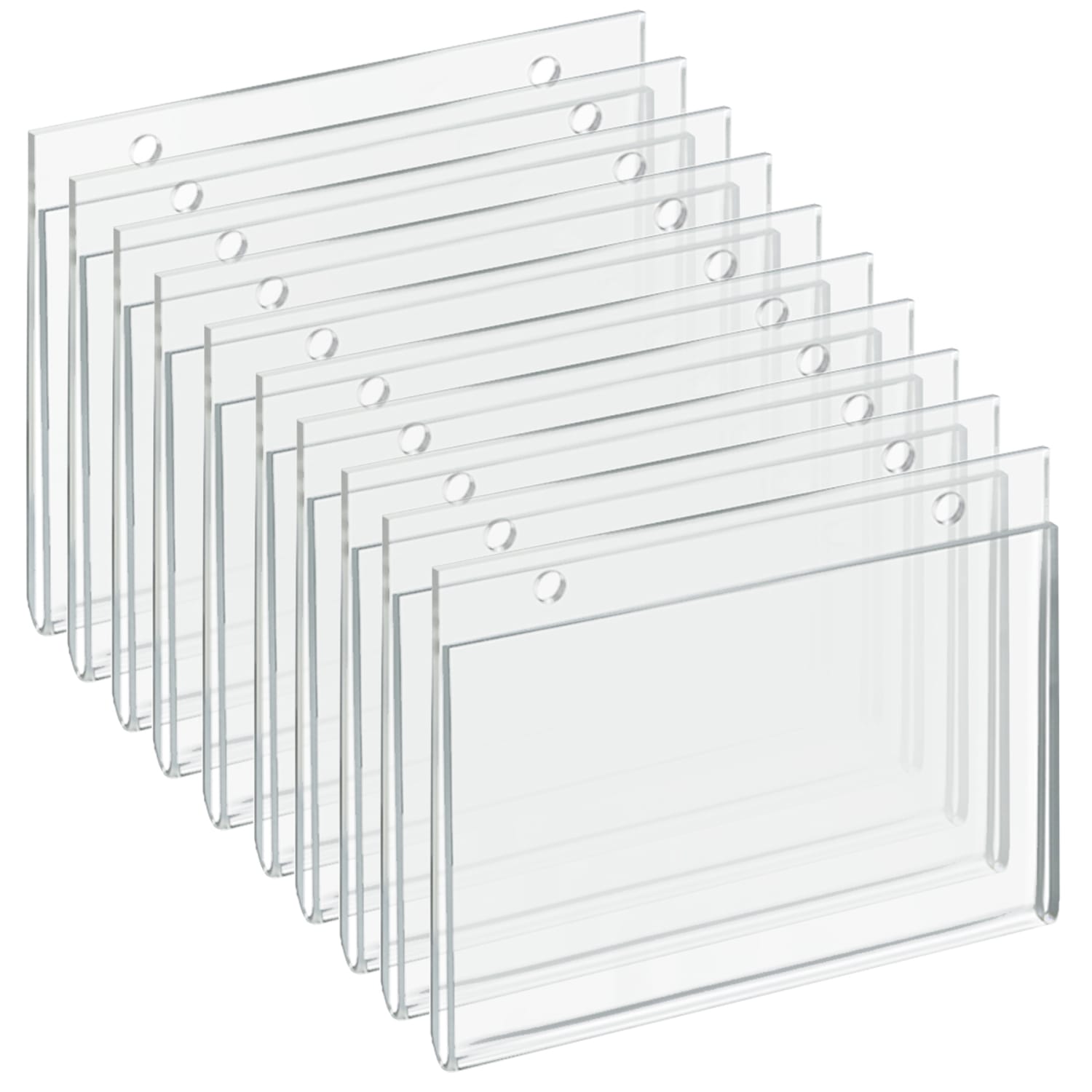 Azar Displays Wall Hanging Acrylic Horizontal Sign Holder, 4inH x 6inW x 1/4inD, Clear, Pack Of 10 Frames - Image 4