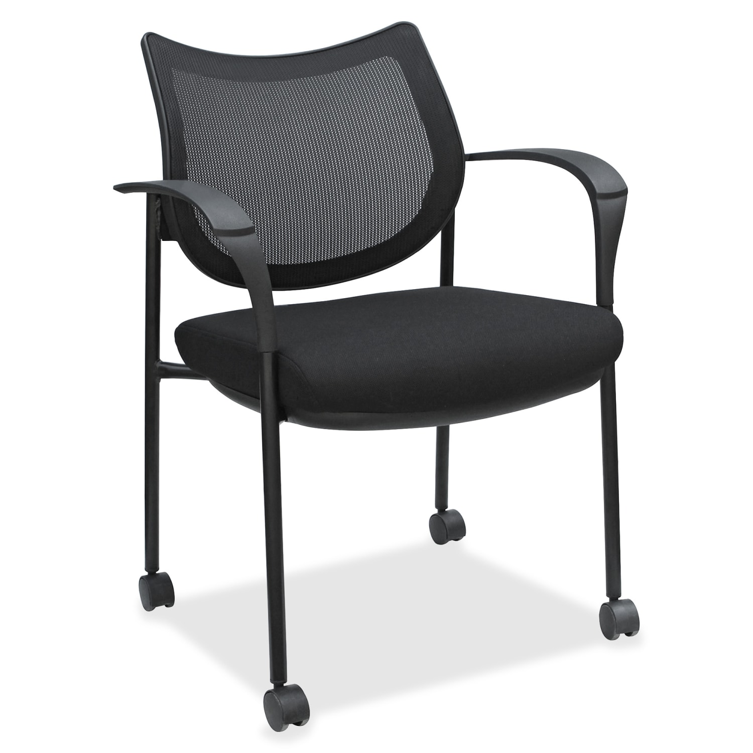 Lorell MeshFabric Guest Chair Black PopularChairscom