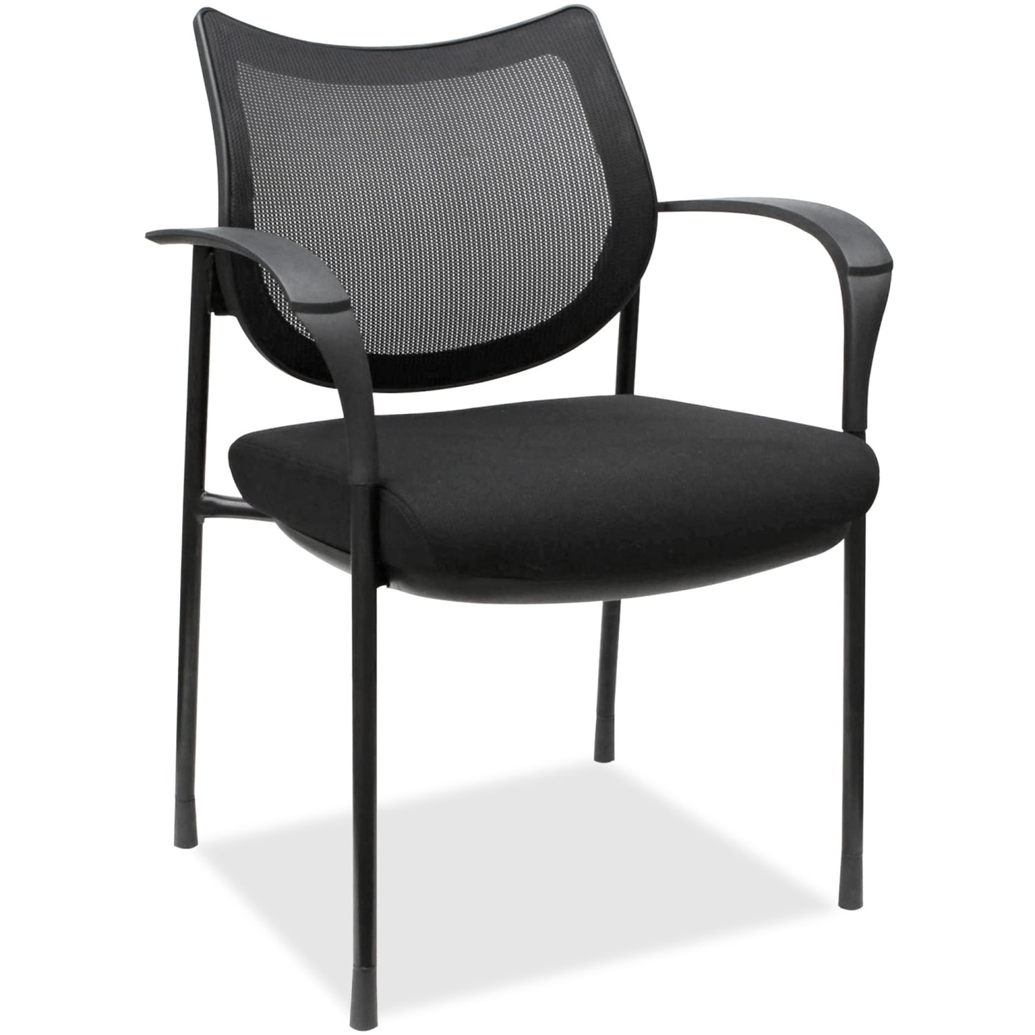 Lorell Mesh/Fabric Guest Chair, Black - Image 4