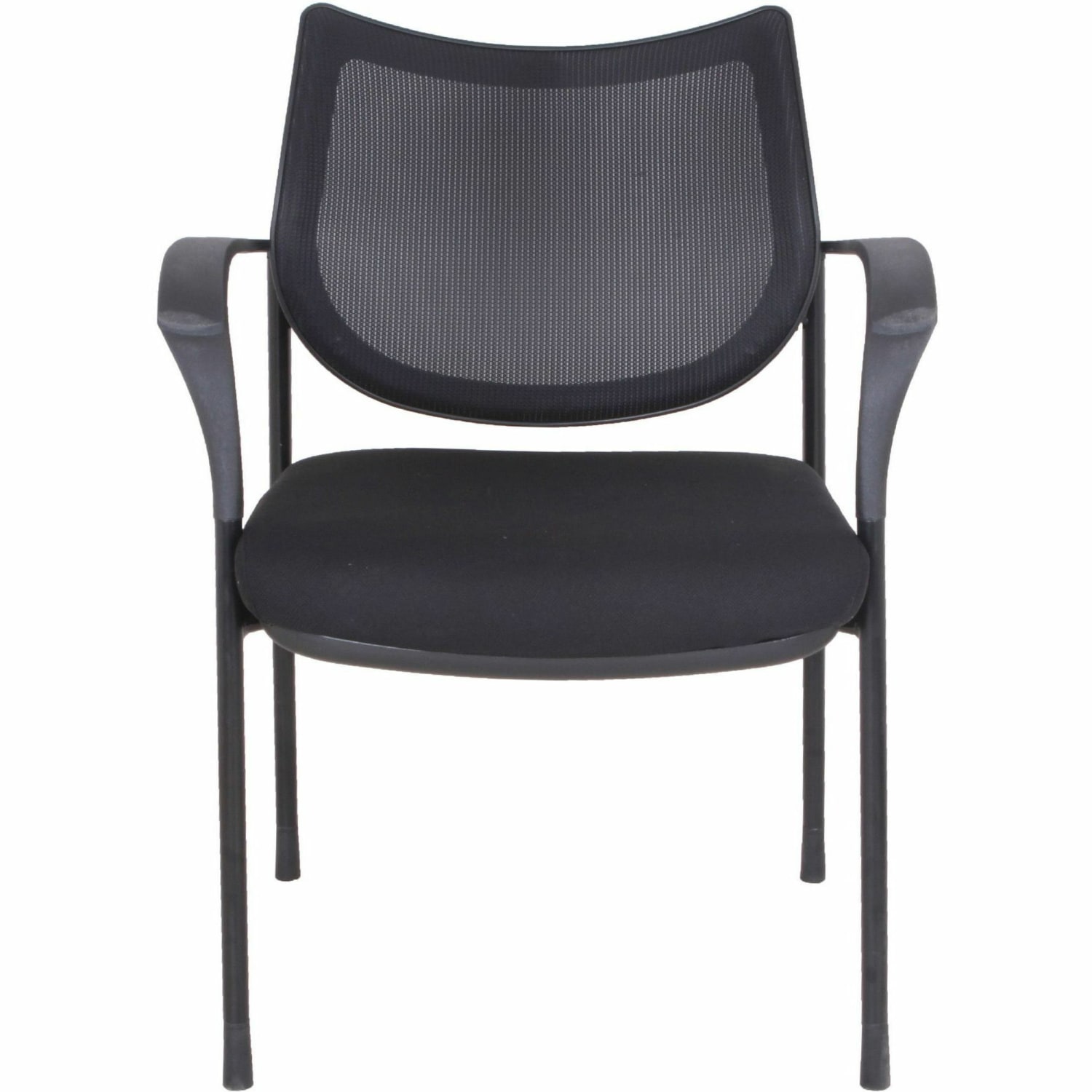 Lorell MeshFabric Guest Chair Black PopularChairscom