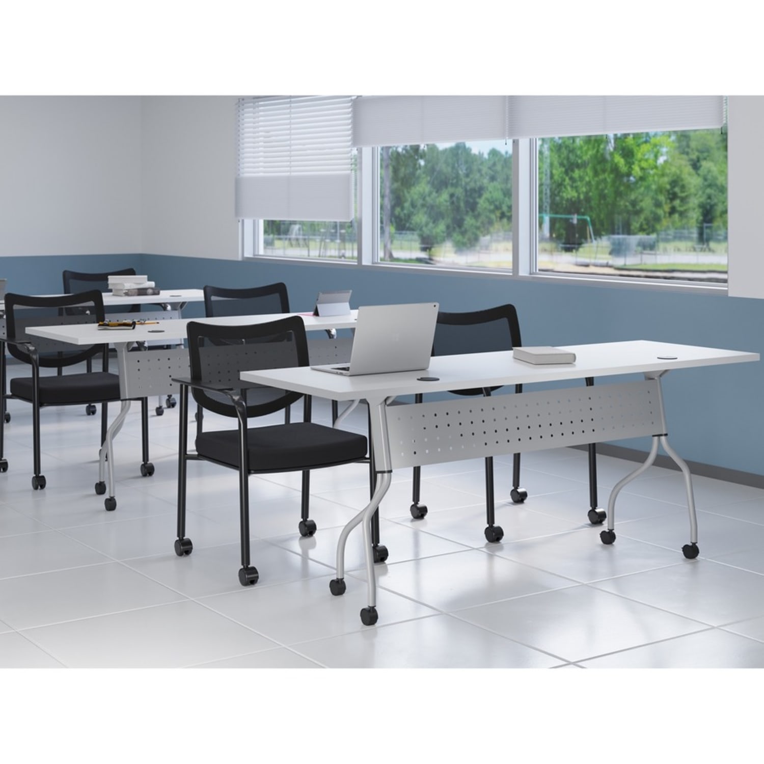 Lorell MeshFabric Guest Chair Black PopularChairscom