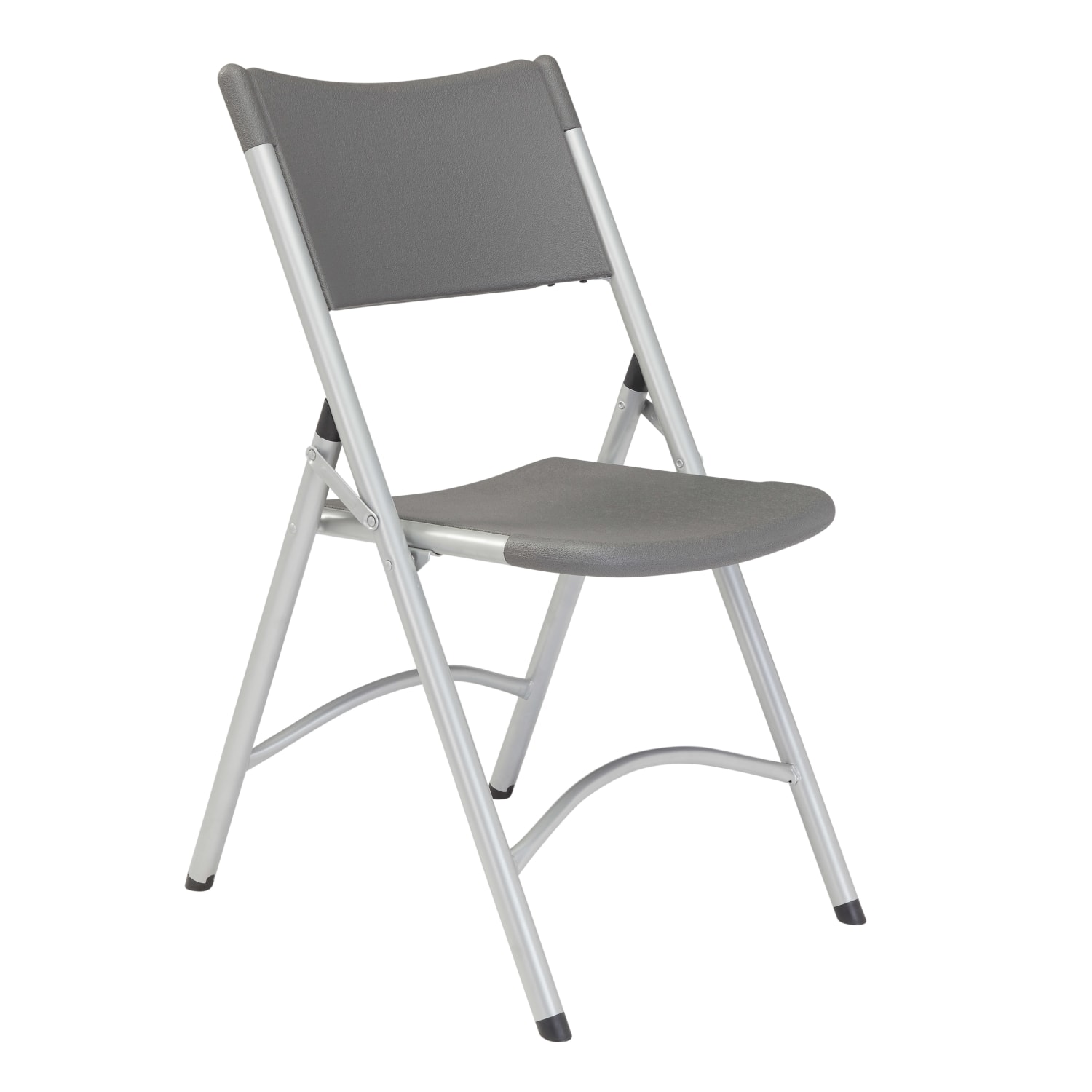 National Public Seating Series 600 Folding Chairs, Slate Gray/Silver, Pack Of 4 Chairs - Image 3