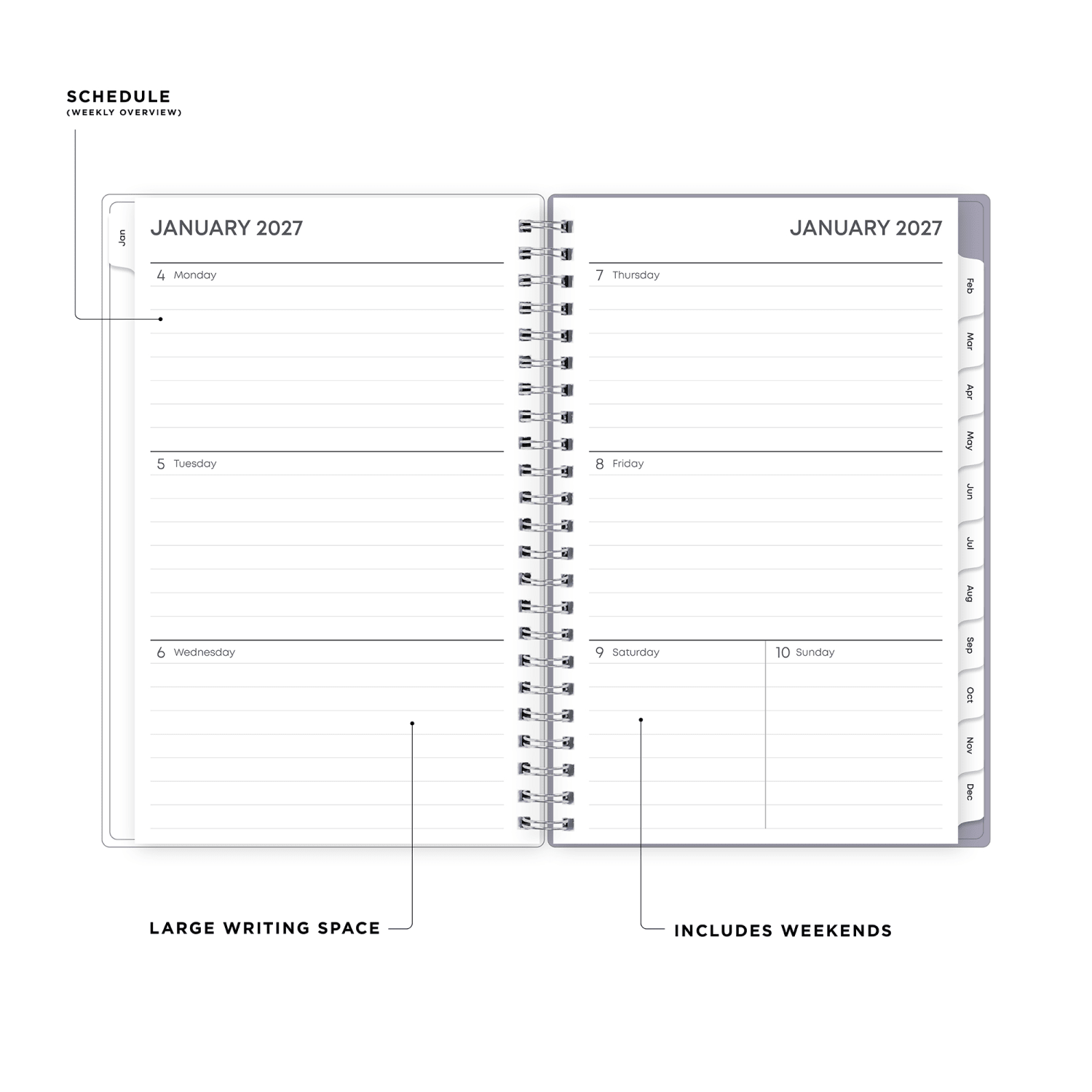 2027 Blue Sky Laila Weekly/Monthly Planning Calendar, 5x8, 0%, CYO, Jan-Dec, RY27 - Image 3