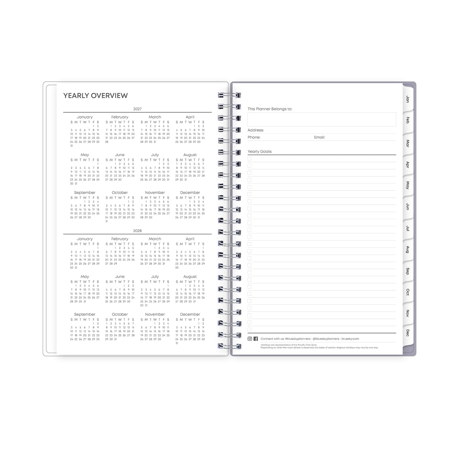 2027 Blue Sky Laila Weekly/Monthly Planning Calendar, 5x8, 0%, CYO, Jan-Dec, RY27 - Image 5