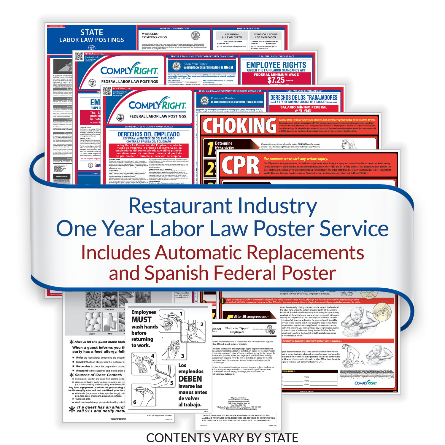 ComplyRight Restaurant Federal (Bilingual) And State (English) Labor Law 1-Year Poster Service, Kansas - Image 3