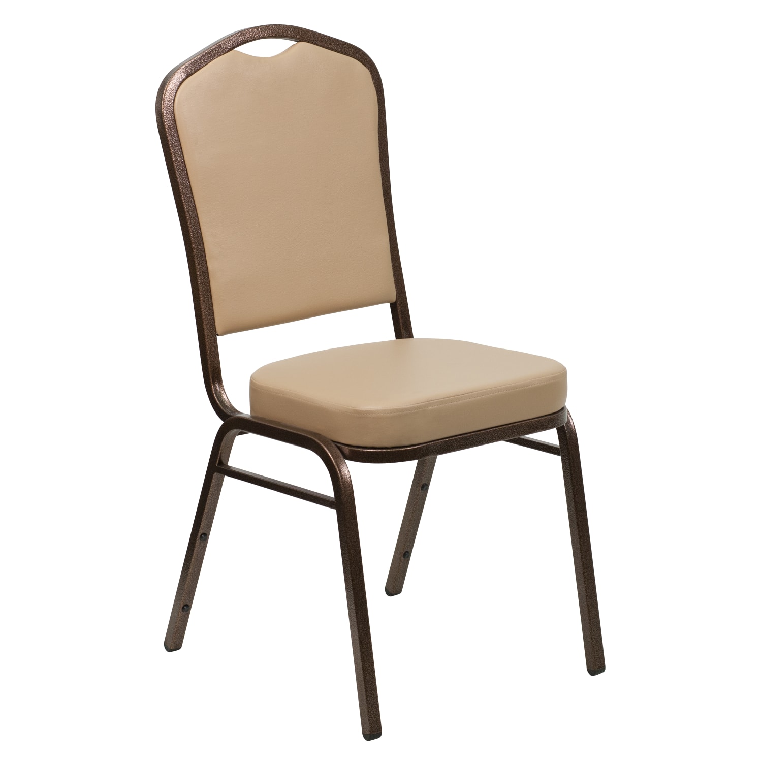Flash Furniture HERCULES Series Crown Back Stacking Banquet Chair TanCopper PopularChairscom