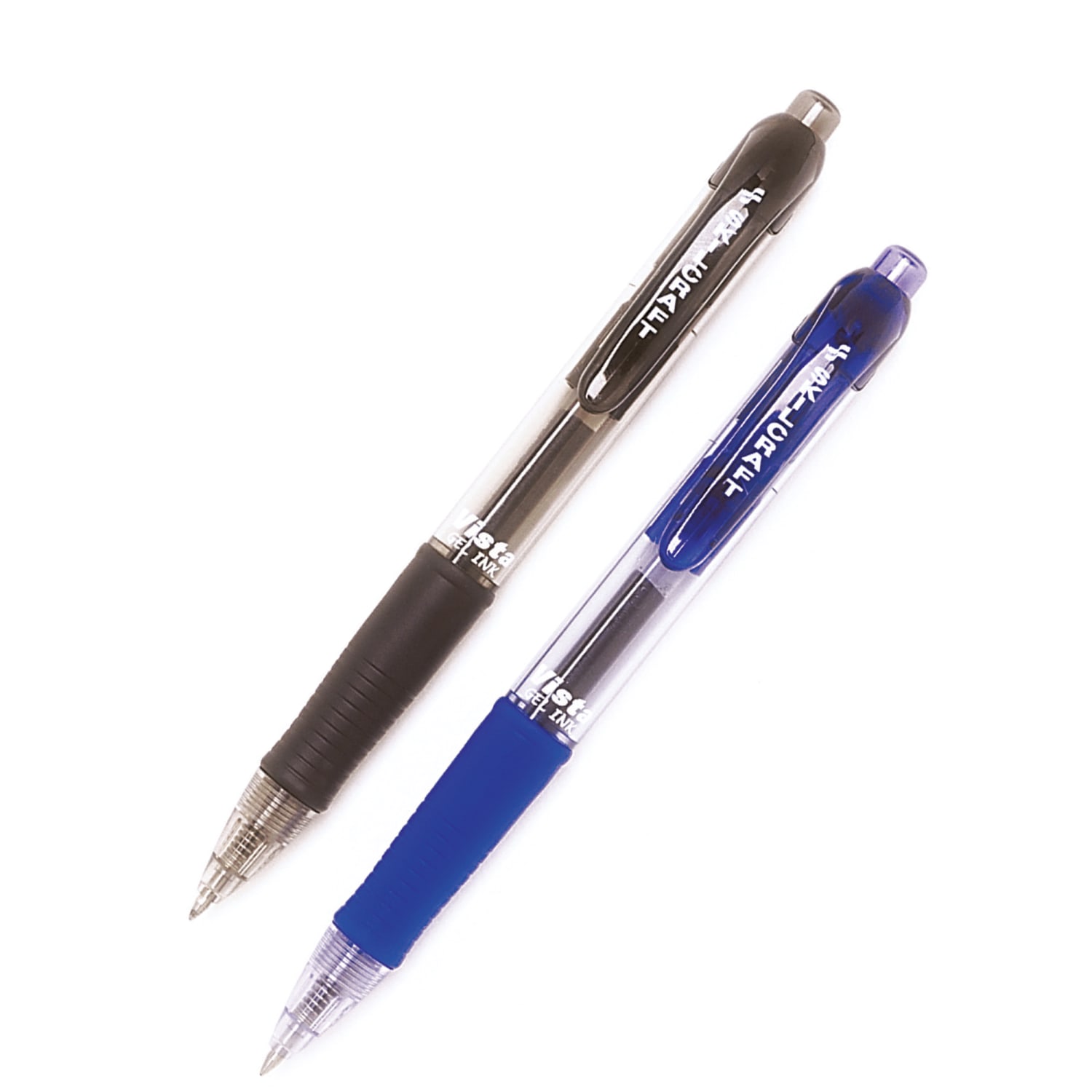 SKILCRAFT Vista Retractable Gel Pens (AbilityOne), Medium Point, 0.7 mm, Blue Barrel, Blue Ink, Pack Of 12