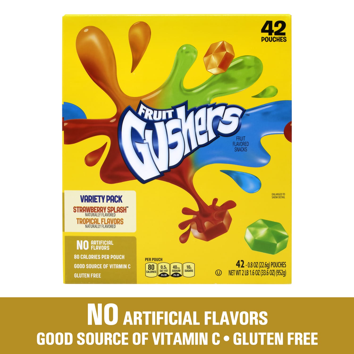 Fruit Gushers Fruit Flavored Snacks, 0.8 Oz, Assorted Flavors, Box Of 42 Pouches - Image 5