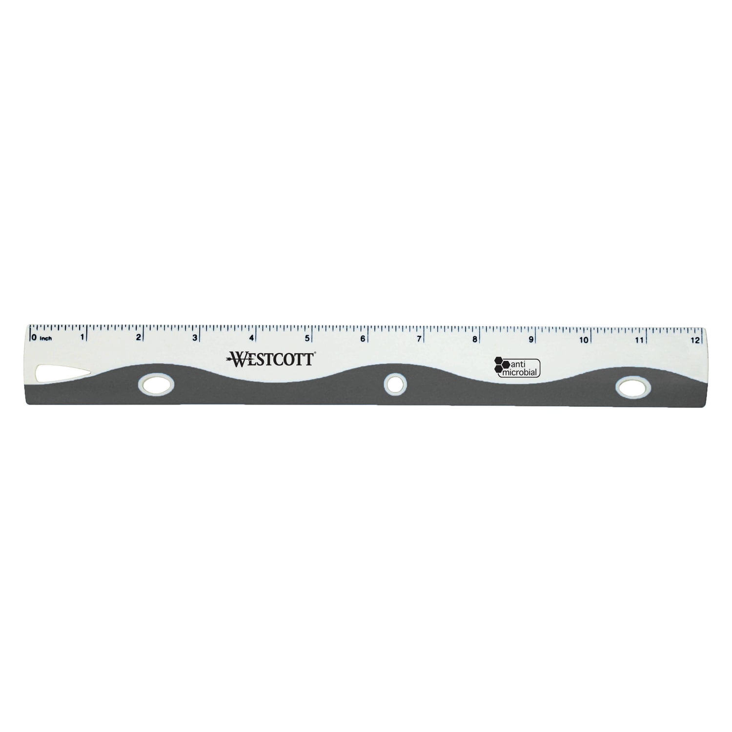 Westcott Ruler Wave School Ruler With Anti-Microbial Protection, 12in, Assorted Colors - Image 3