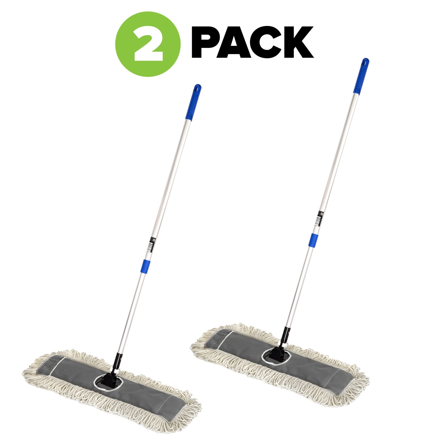 Alpine Cotton Floor Dust/Dry Mop Sets, 24in, Multicolor, Pack Of 2 Mop Sets - Image 5