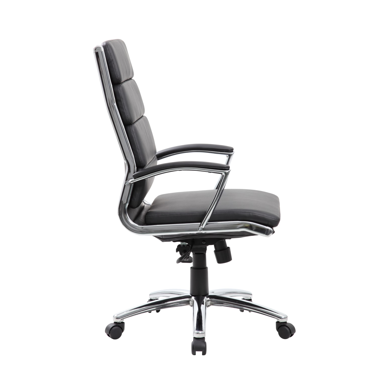Boss Office Products Vinyl High-Back Chair, Black/Chrome - Image 4
