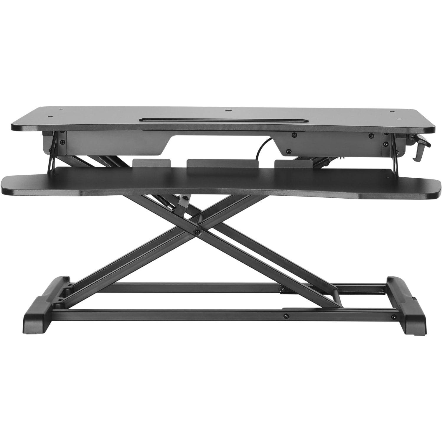 Amer Mounts Sit-Stand Integrated Desk Workstation - 33.07 lb Load Capacity - 19.70in Height x 24.20in Width - Desktop - Chipboard, Steel, Plastic - Black - Image 4