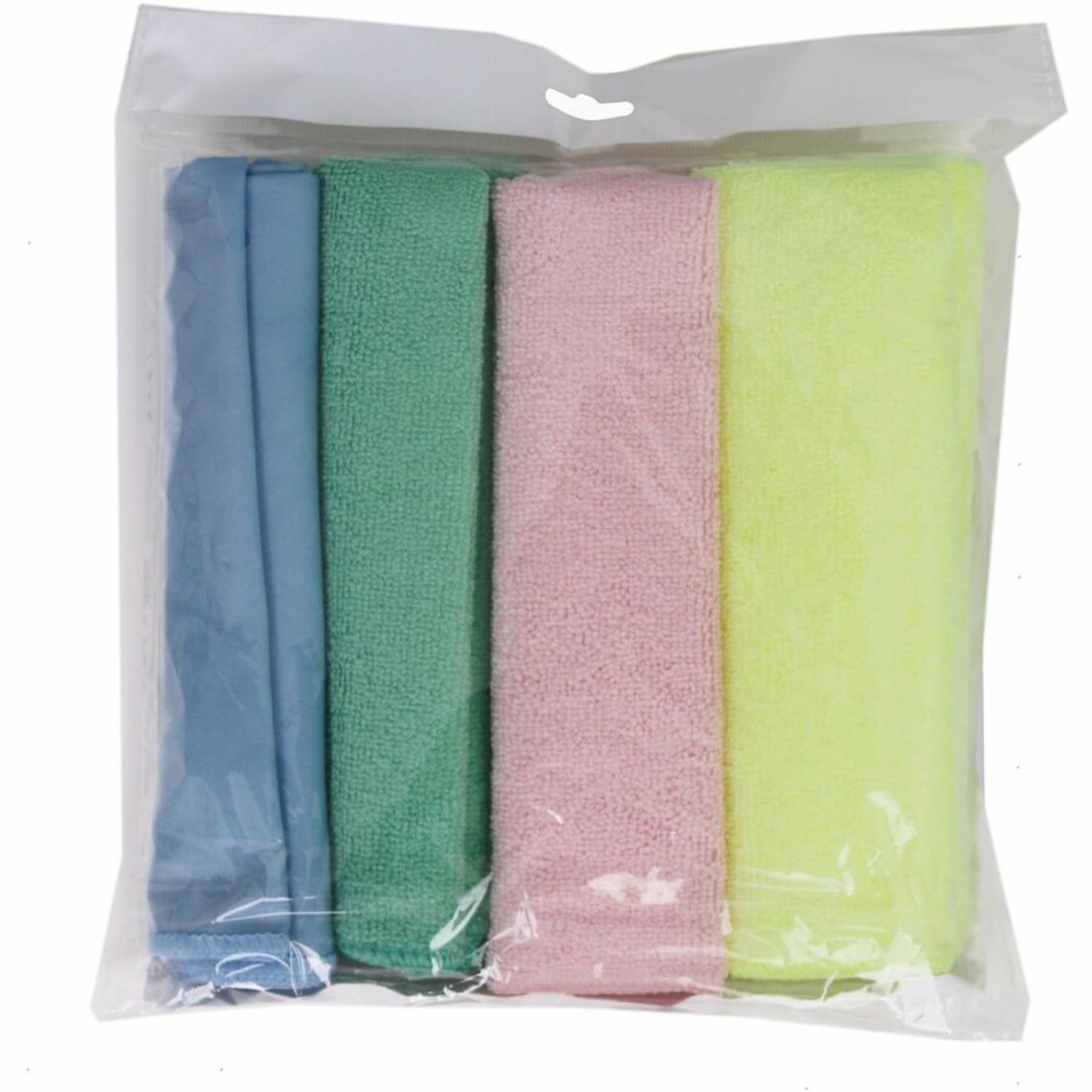 Genuine Joe Color-coded Microfiber Cleaning Cloths - 16in Width x 16in Length - Assorted - MicroFiber - 4/Pack - 36 / Carton - Image 5