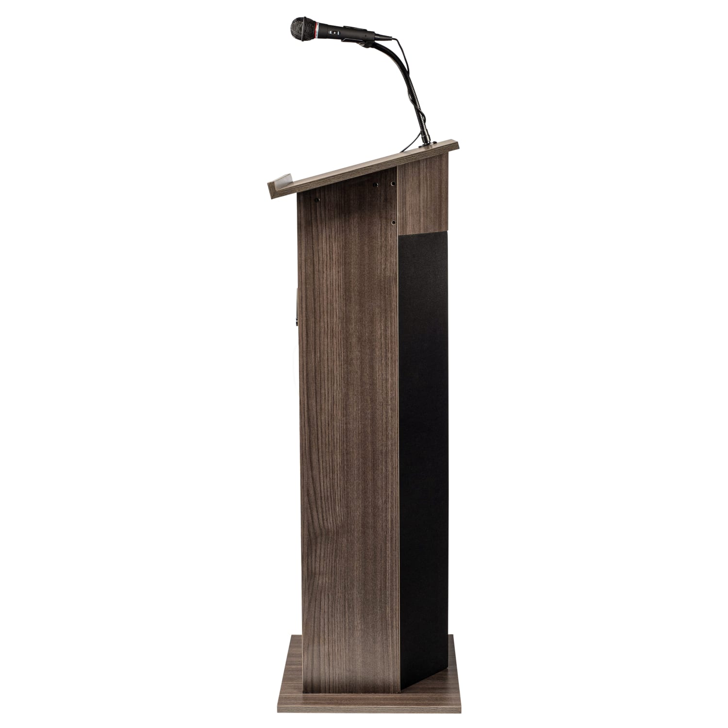 Oklahoma Sound Power Plus Lectern, With Wireless Headset Mic, 46inH x 22inW x 17inD, Ribbonwood - Image 4