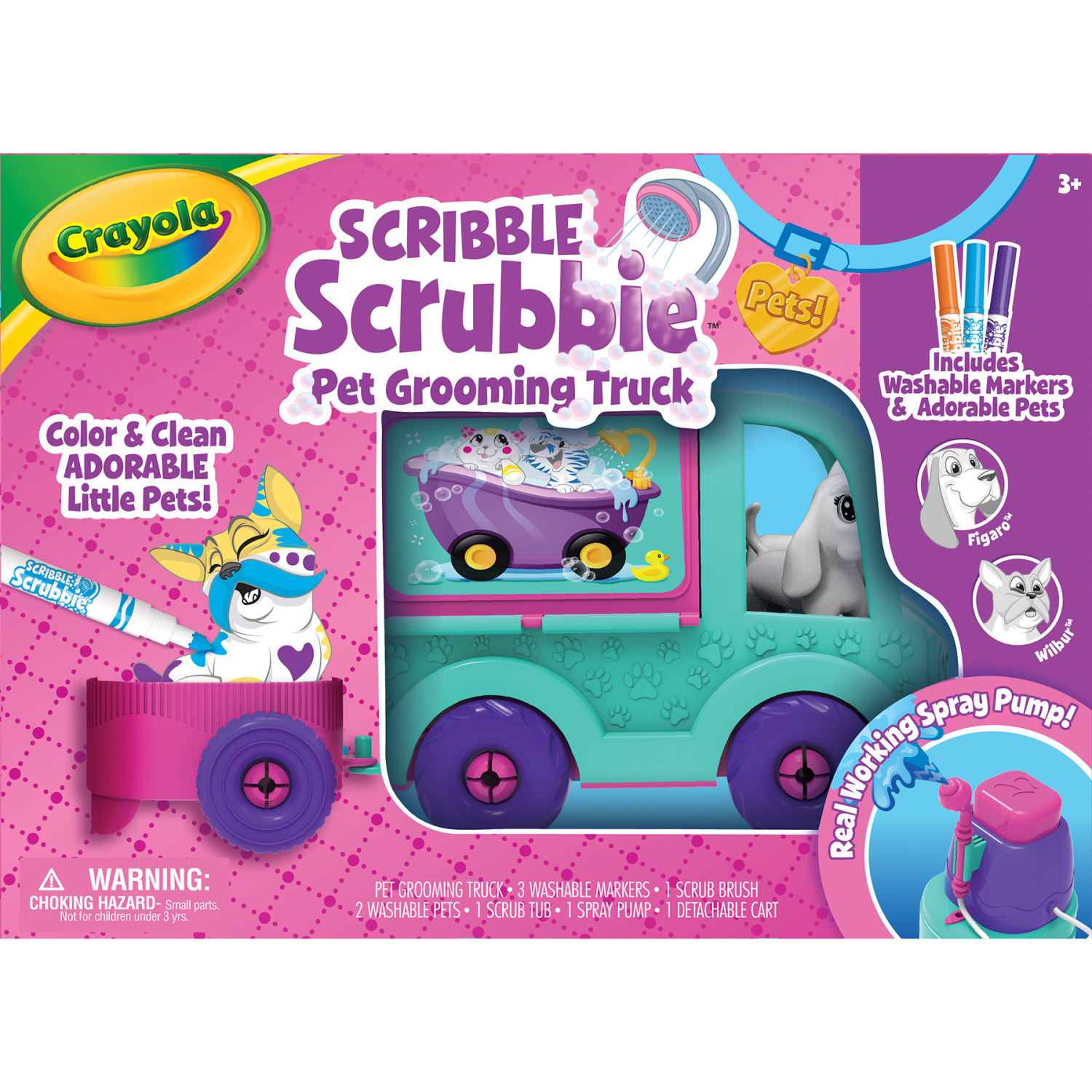 Crayola Scribble Scrubbie Pets! Pet Grooming Truck Set, Set Of 7 Pieces - Image 4