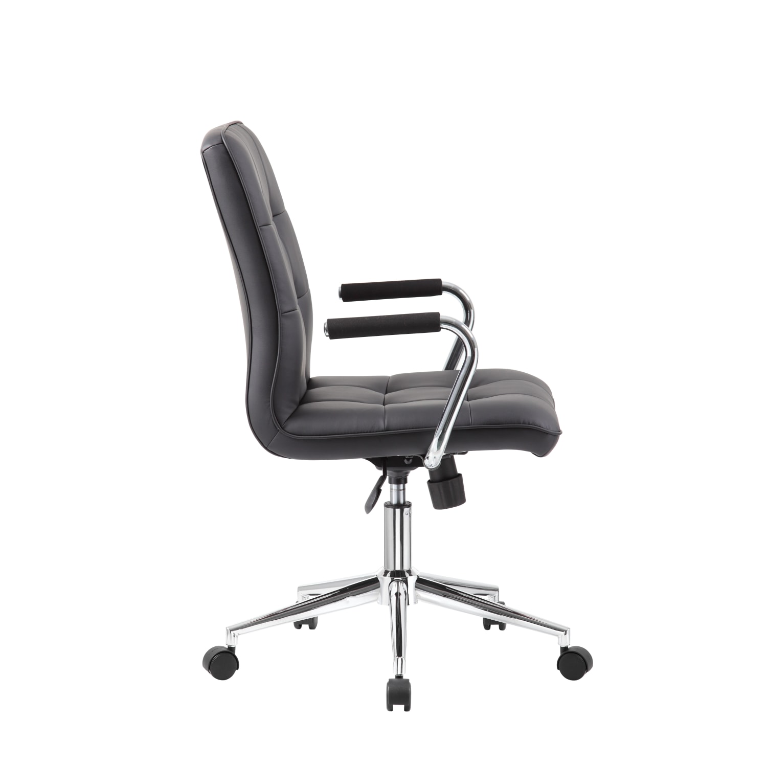 Boss Office Products Modern CaressoftPlus Mid Back Task Chair Black PopularChairscom