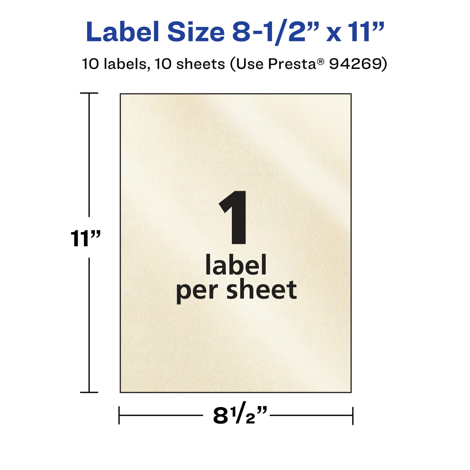 Avery Pearlized Permanent Labels, 94269-PIP10, Rectangle, 8-1/2in x 11in, Ivory, Pack Of 10 Labels - Image 6