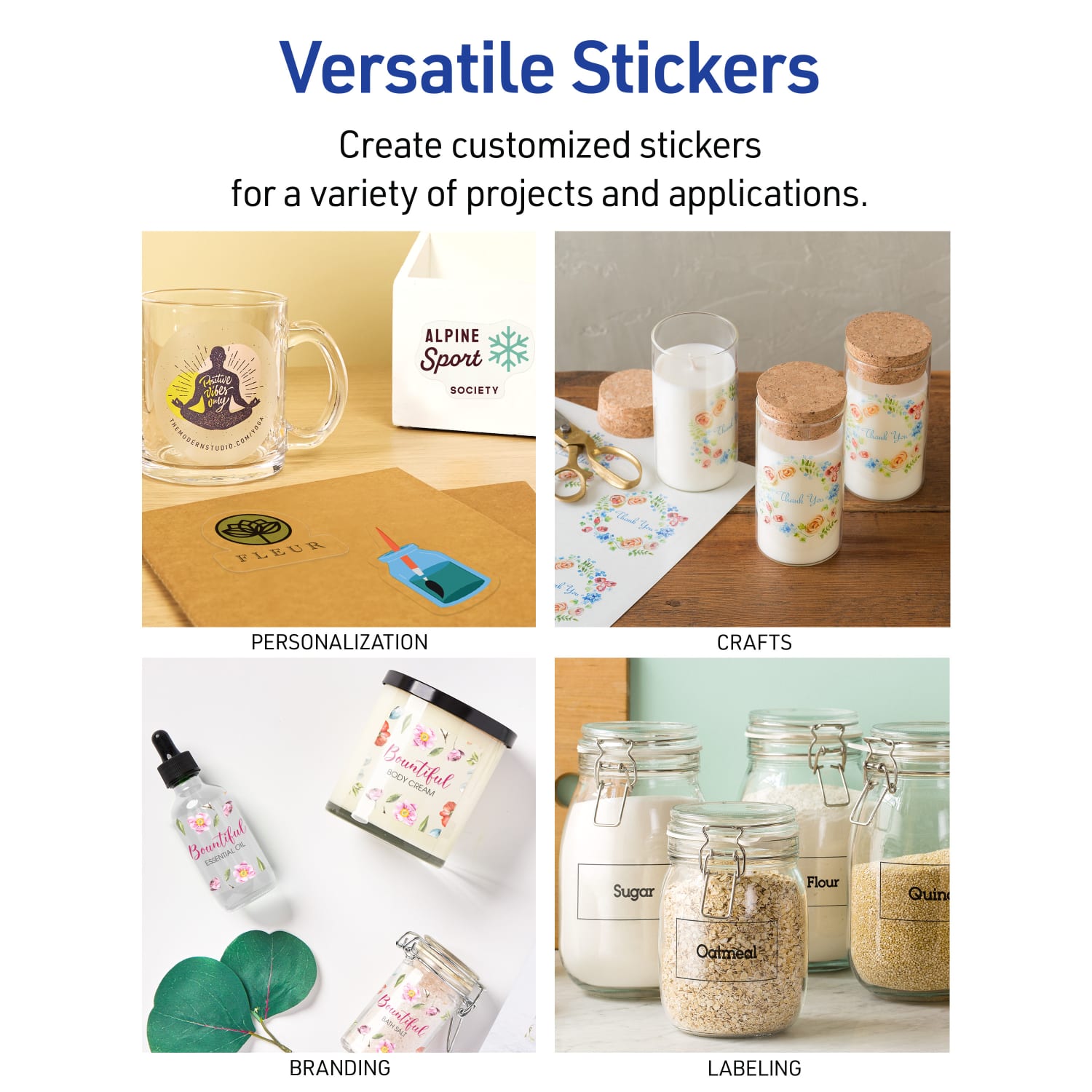 Avery Printable Sticker Paper For Laser & Inkjet Printers, 8.5in x 11in, Glossy Clear, 7 Craft Paper Sheets - Image 5