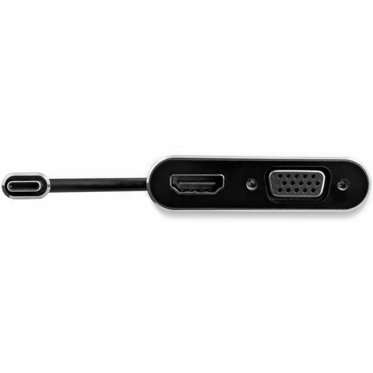 StarTech.com USB C to VGA and HDMI Adapter - Aluminum - USB-C Multiport Adapter - 6 in/15.24 cm Buil - CDP2HDVGA - Image 5
