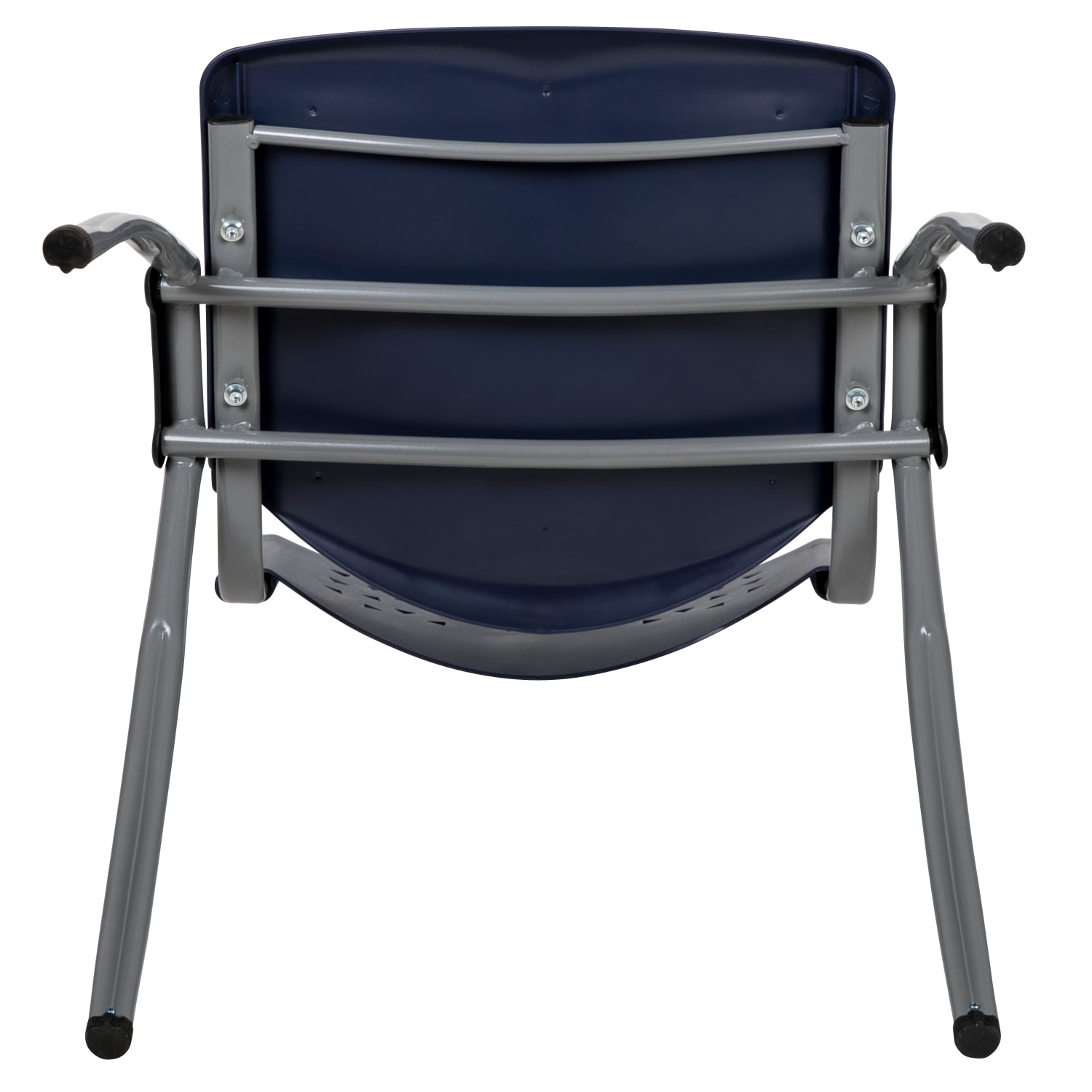 Flash Furniture HERCULES Series Plastic Stack Chair With Titanium Frame Navy PopularChairscom