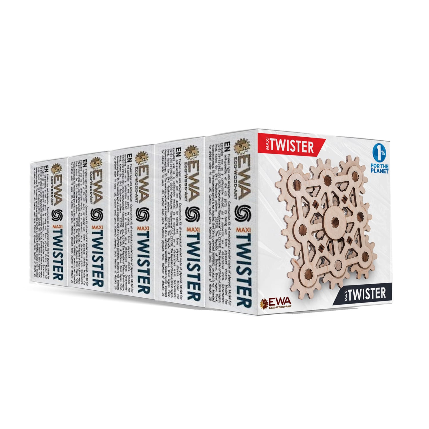 EWA Eco-Wood-Art Twister Maxi Fidget, Grade 8 - 12, Pack Of 5 Fidgets - Image 3