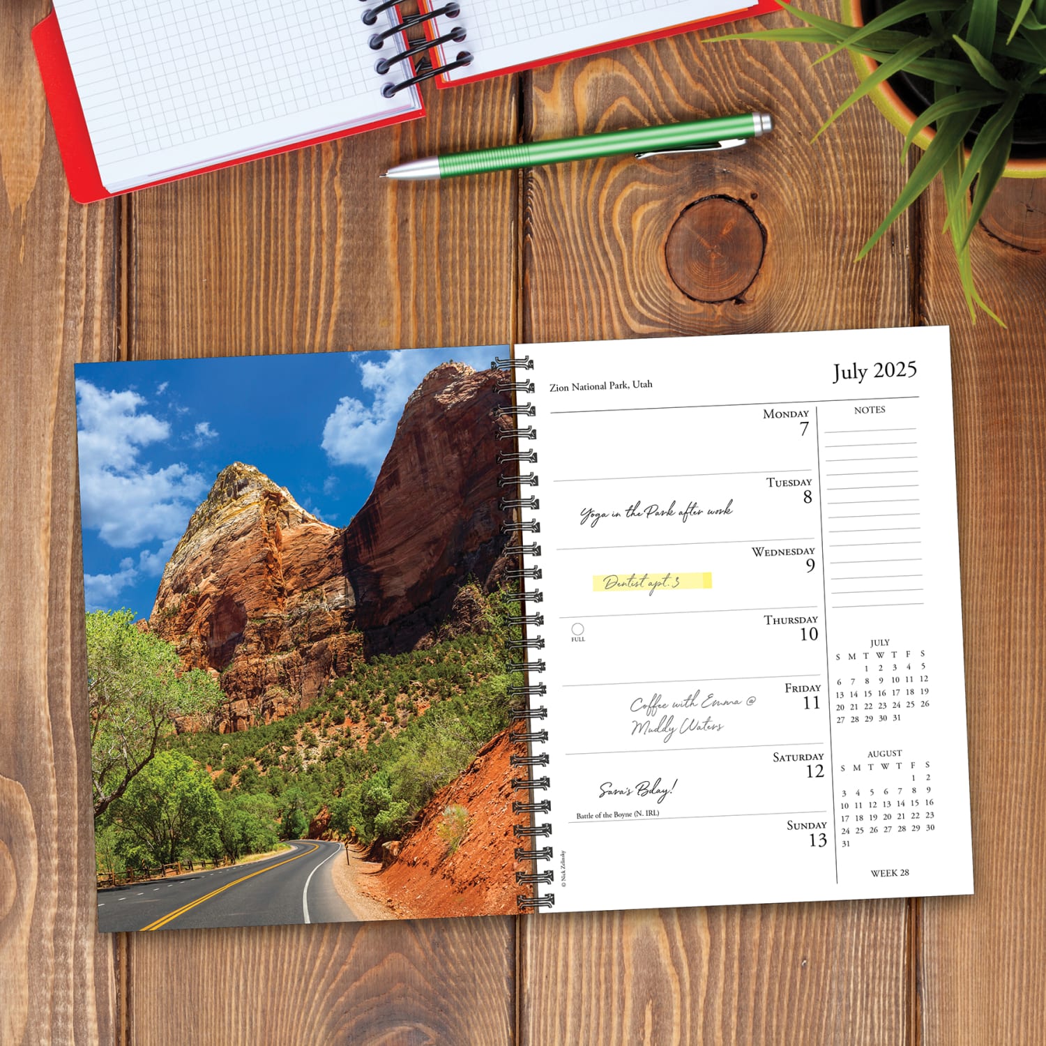 2025 Willow Creek Press Weekly Engagement Planner, 6-1/2in x 8-1/2in, National Parks, January 2025 To December 2025, 46159 - Image 3