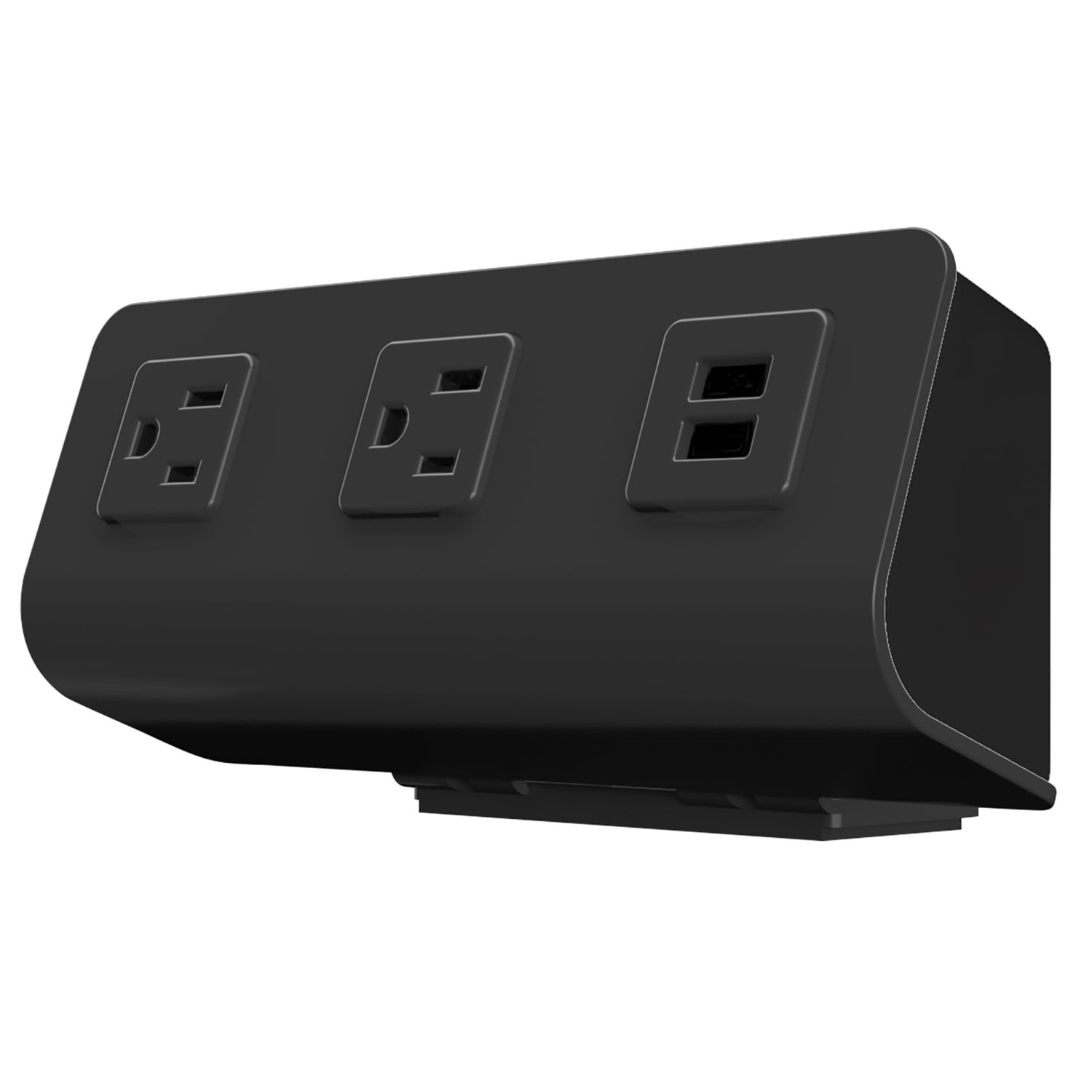 Fellowes FlexCharge 4C Personal Desktop Power With AC Outlets, USB-A & USB-C Ports, Desk Mount, 9ft Power Cord, Indicator Light, Black - Image 3