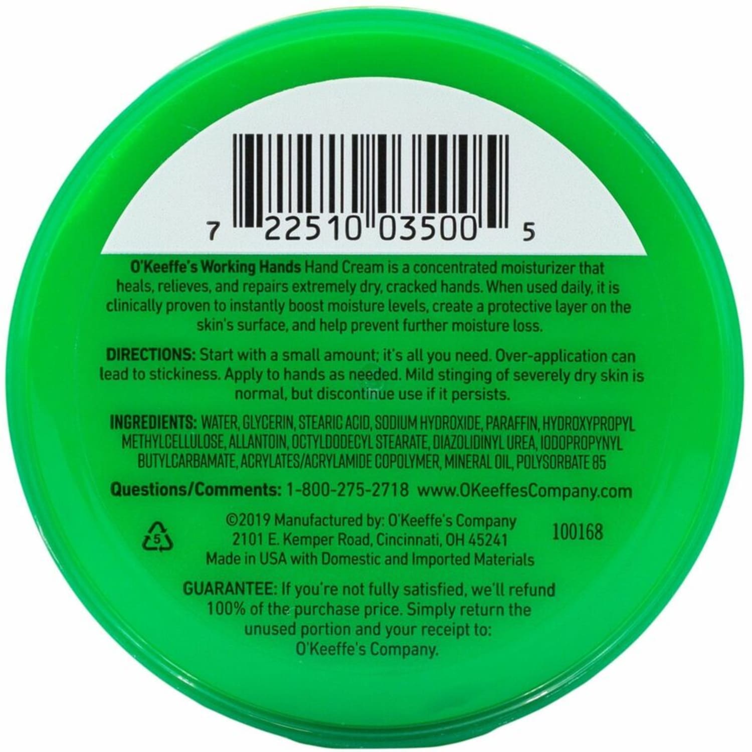 O-Keeffes Working Hands Hand Cream - Cream - 3.40 fl oz - For Dry Skin - Applicable on Hand - Cracked/Scaly Skin - Moisturising - 1 Each - Image 5