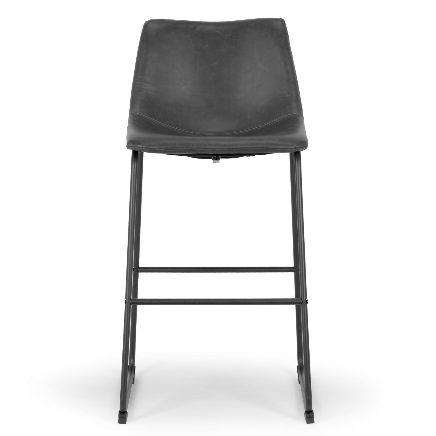 Glamour Home Adan Bar Stools, Vintage Gray/Black, Set Of 2 Stools - Image 3
