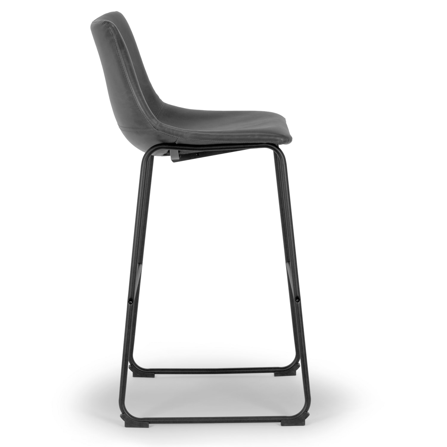 Glamour Home Adan Bar Stools, Vintage Gray/Black, Set Of 2 Stools - Image 5