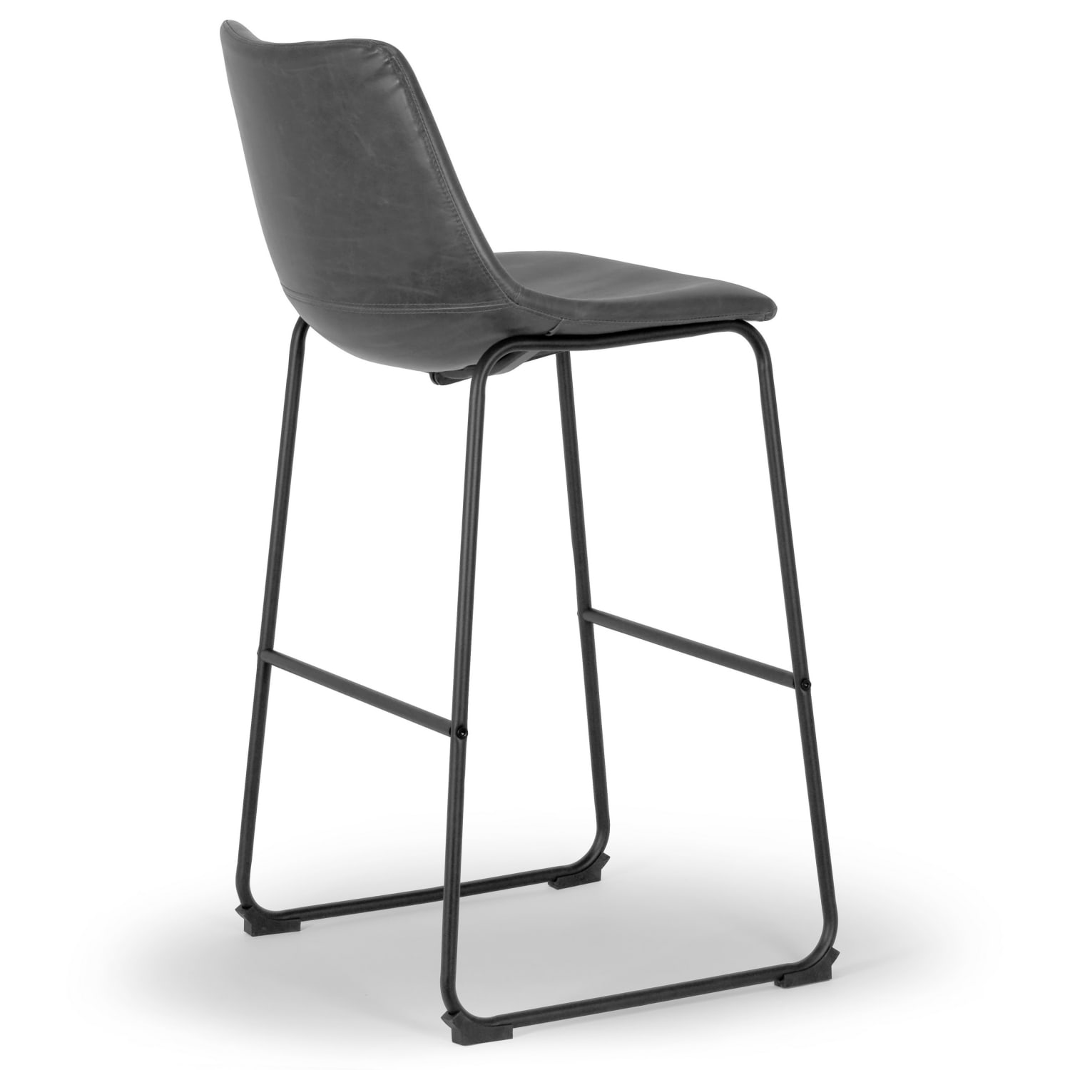 Glamour Home Adan Bar Stools, Vintage Gray/Black, Set Of 2 Stools - Image 6