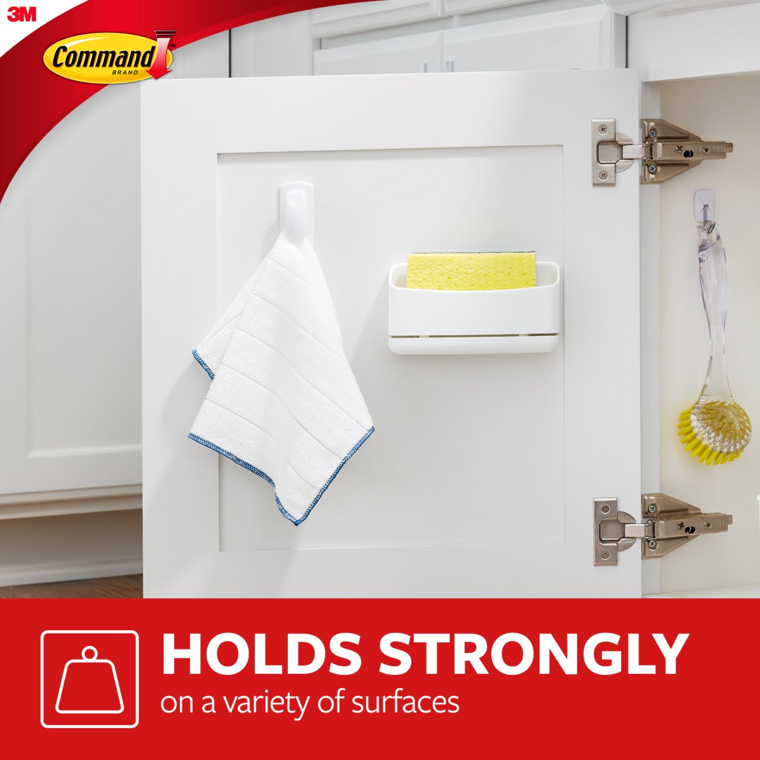 Command Spring Clip, 1 Clip, 2 White Adhesive Strips, Damage Free Hanging Picture Hangers, No Tools Wall Hanging Strips For Living Spaces - Image 5