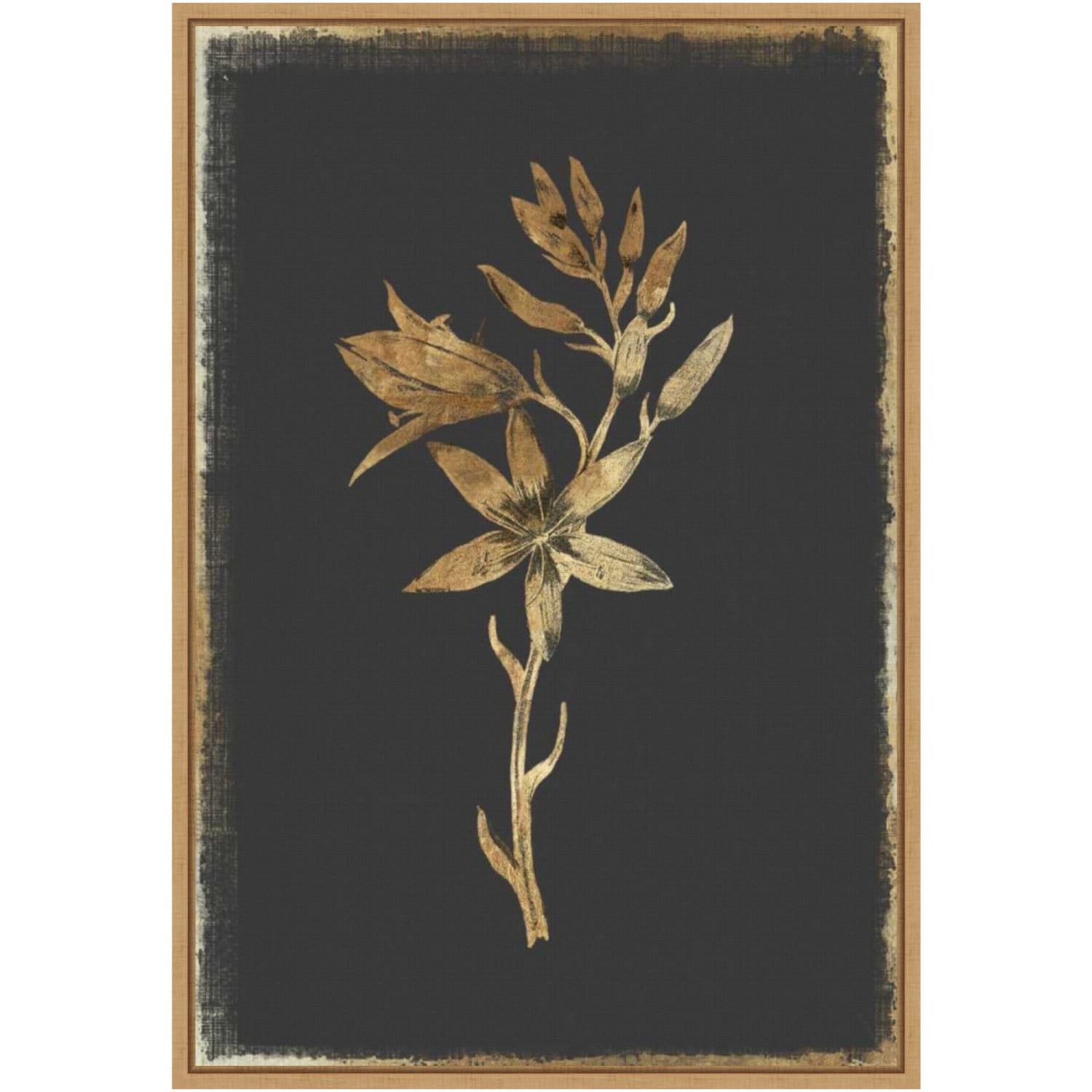 Amanti Art Carmass and Wild Hyacinth Flowers by PI Collection Framed Canvas Wall Art Print, 23inH x 16inW, Maple