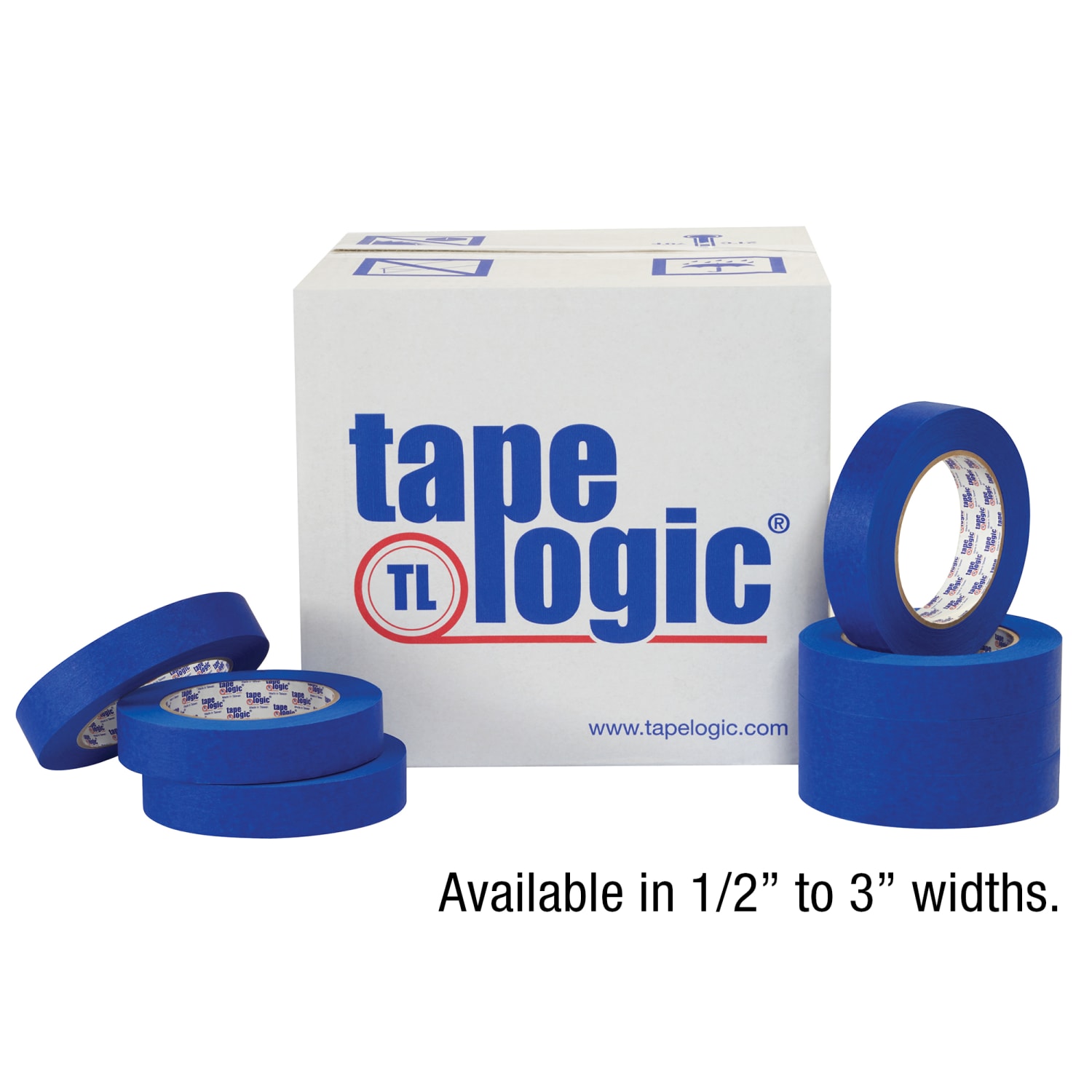Tape Logic 3000 Painters Tape, 3in Core, 0.5in x 180ft, Blue, Case Of 72 - Image 6