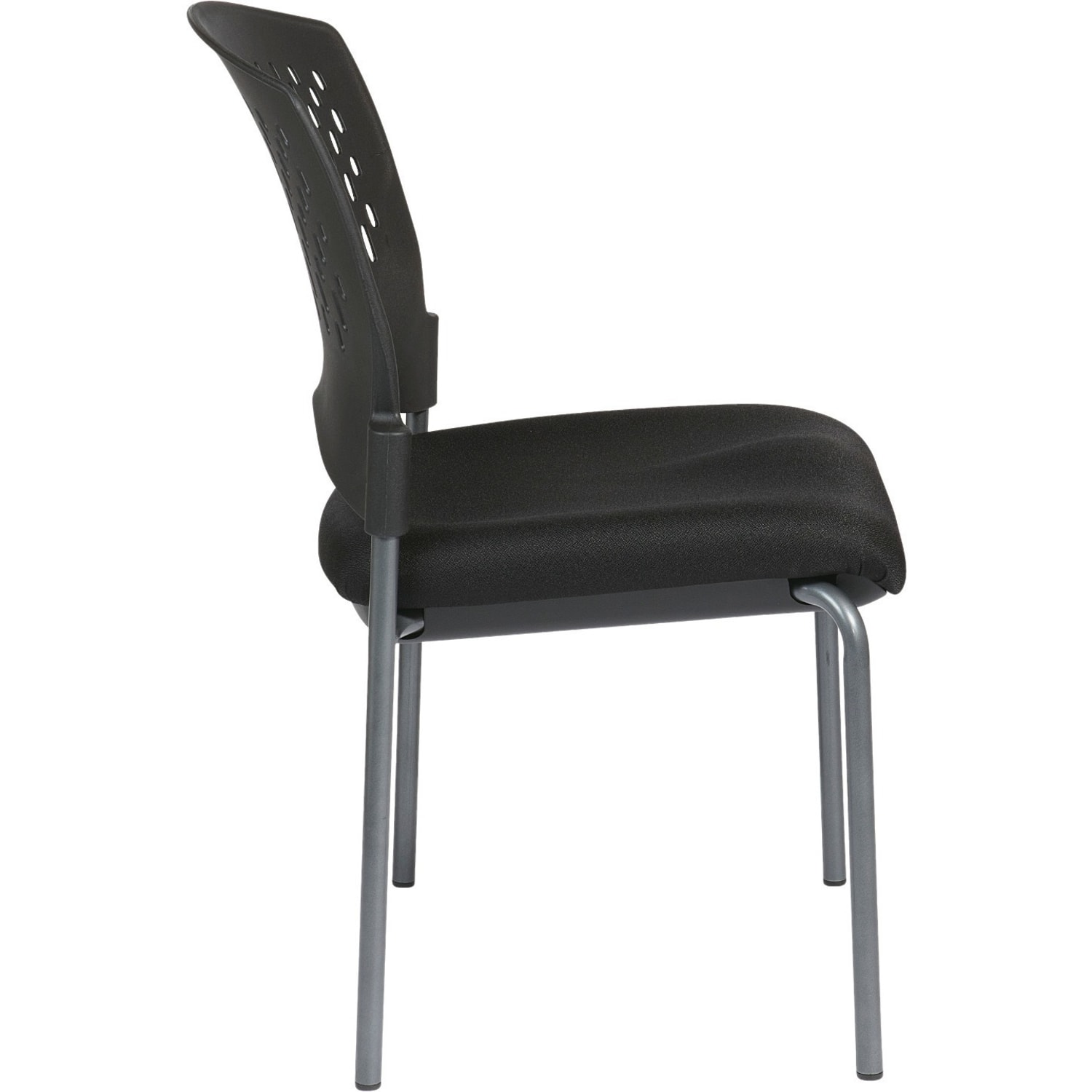 Office Star Pro Line II Plastic Stackable Guest Chair BlackTitanium PopularChairscom