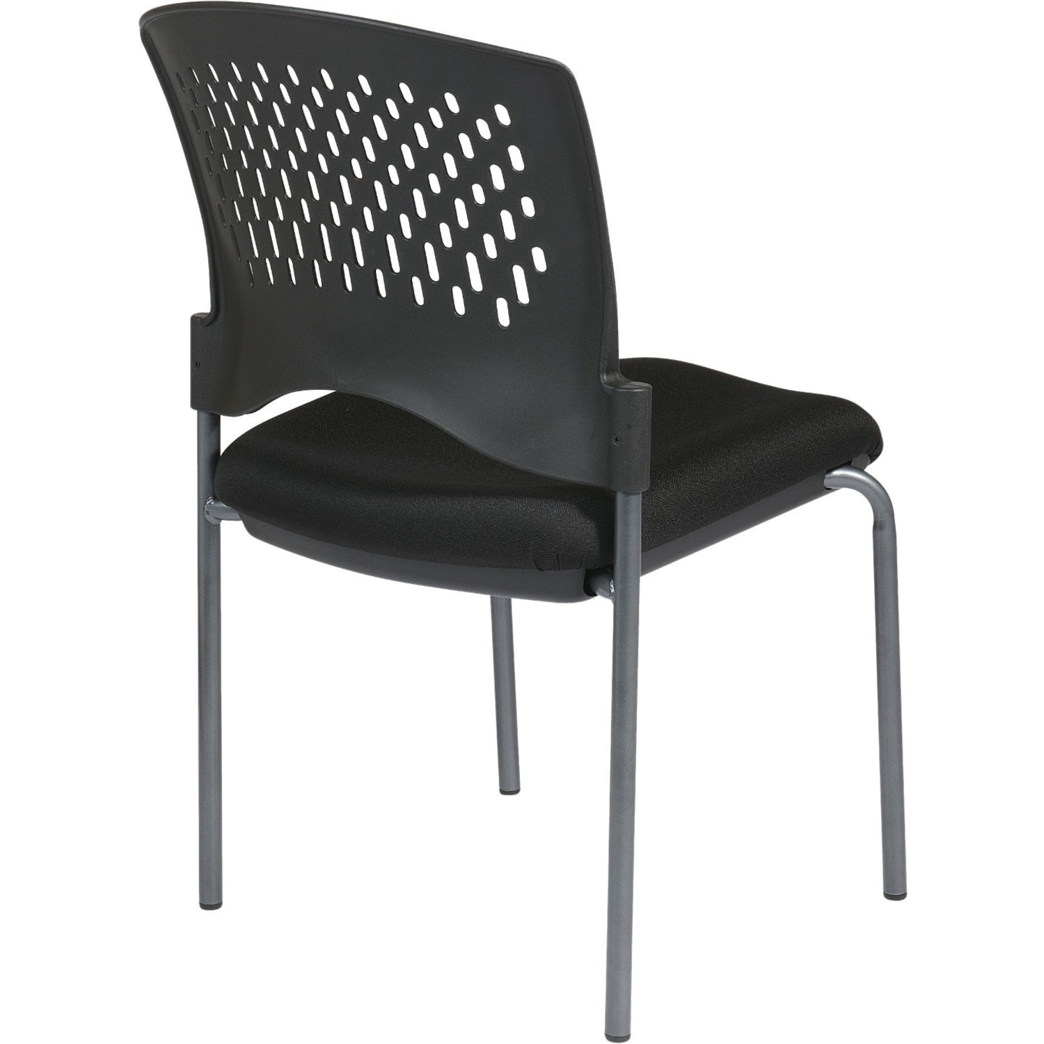 Office Star Pro Line II Plastic Stackable Guest Chair BlackTitanium PopularChairscom