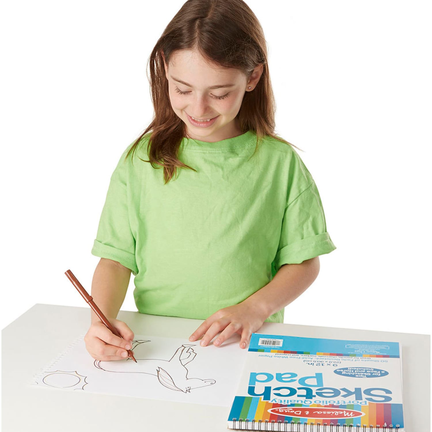 Melissa & Doug Portfolio Quality Sketch Pad, 9in X 12in, White, Pack Of 6 - Image 3
