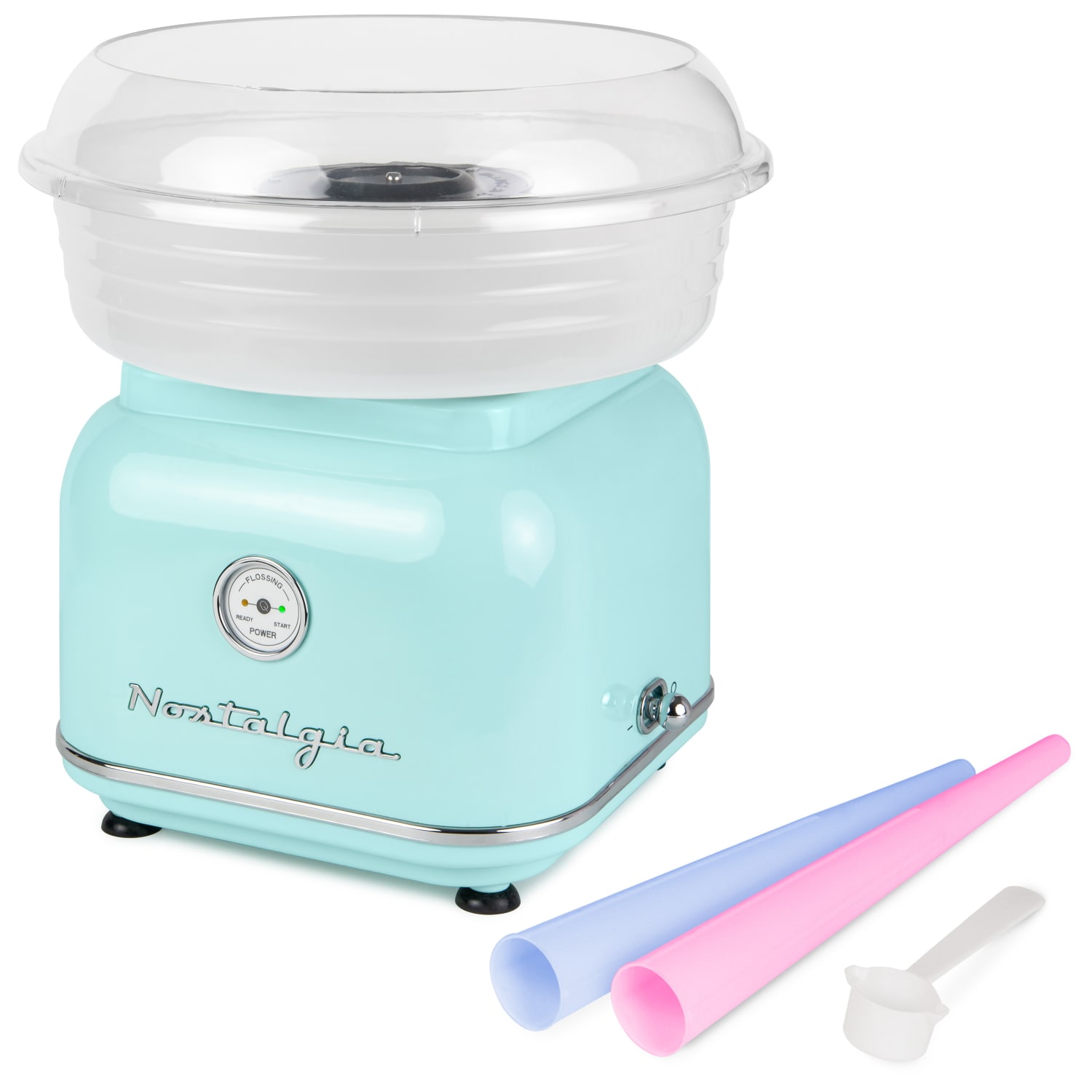 Nostalgia Electrics Classic Retro Hard & Sugar-Free Candy Cotton Candy Maker, Aqua - Image 3