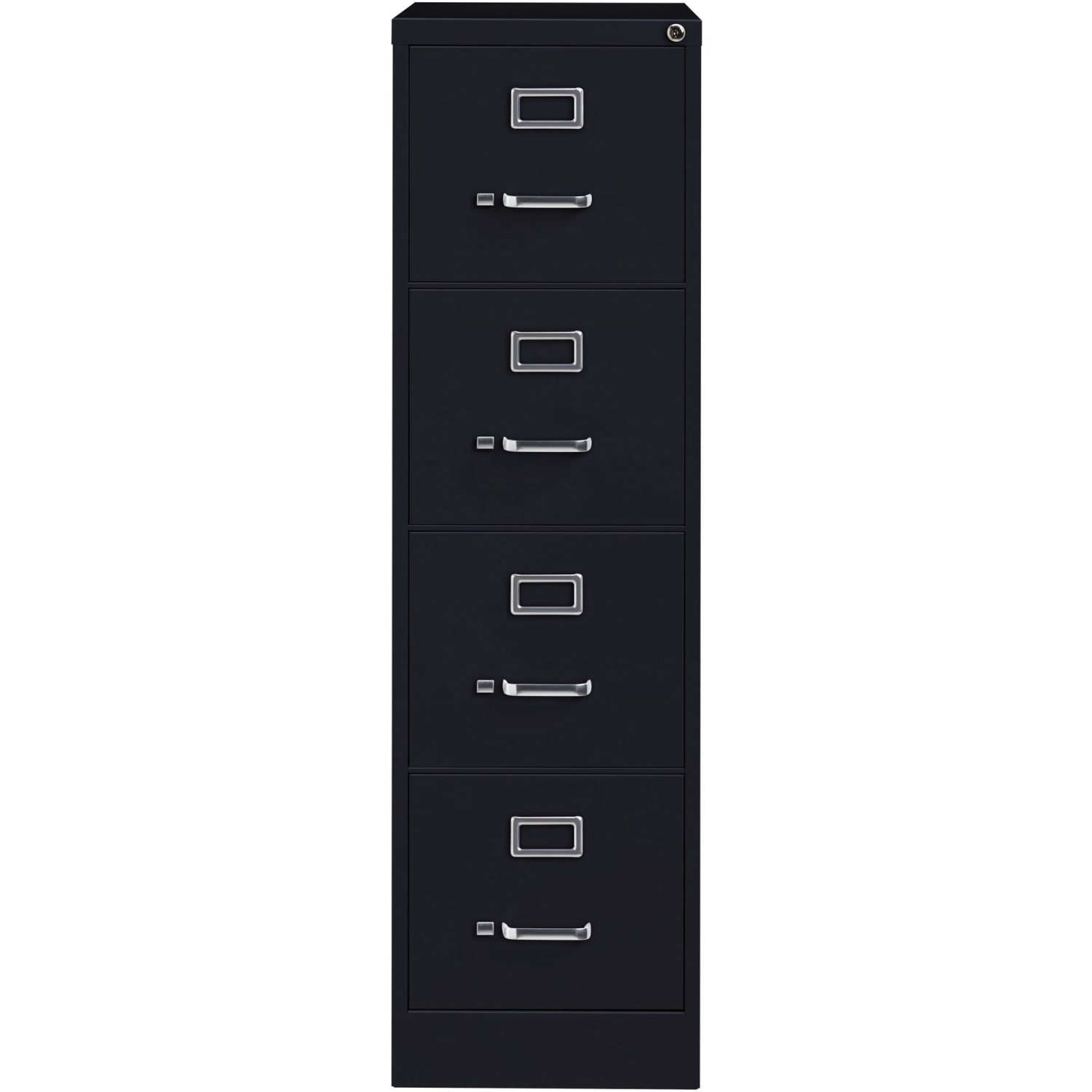Lorell Fortress 25inD Vertical 4-Drawer File Cabinet, Black - Image 3