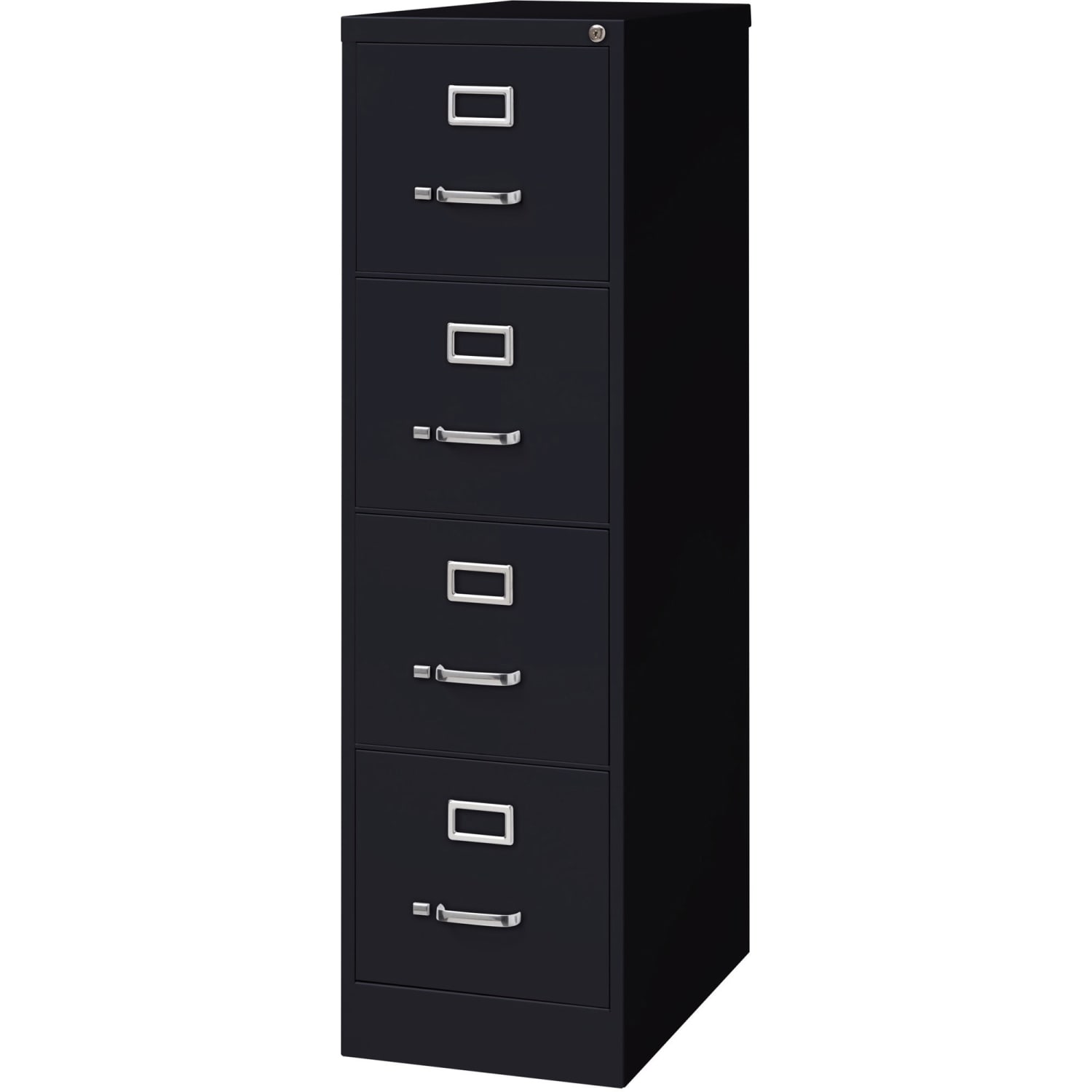Lorell Fortress 25inD Vertical 4-Drawer File Cabinet, Black - Image 5