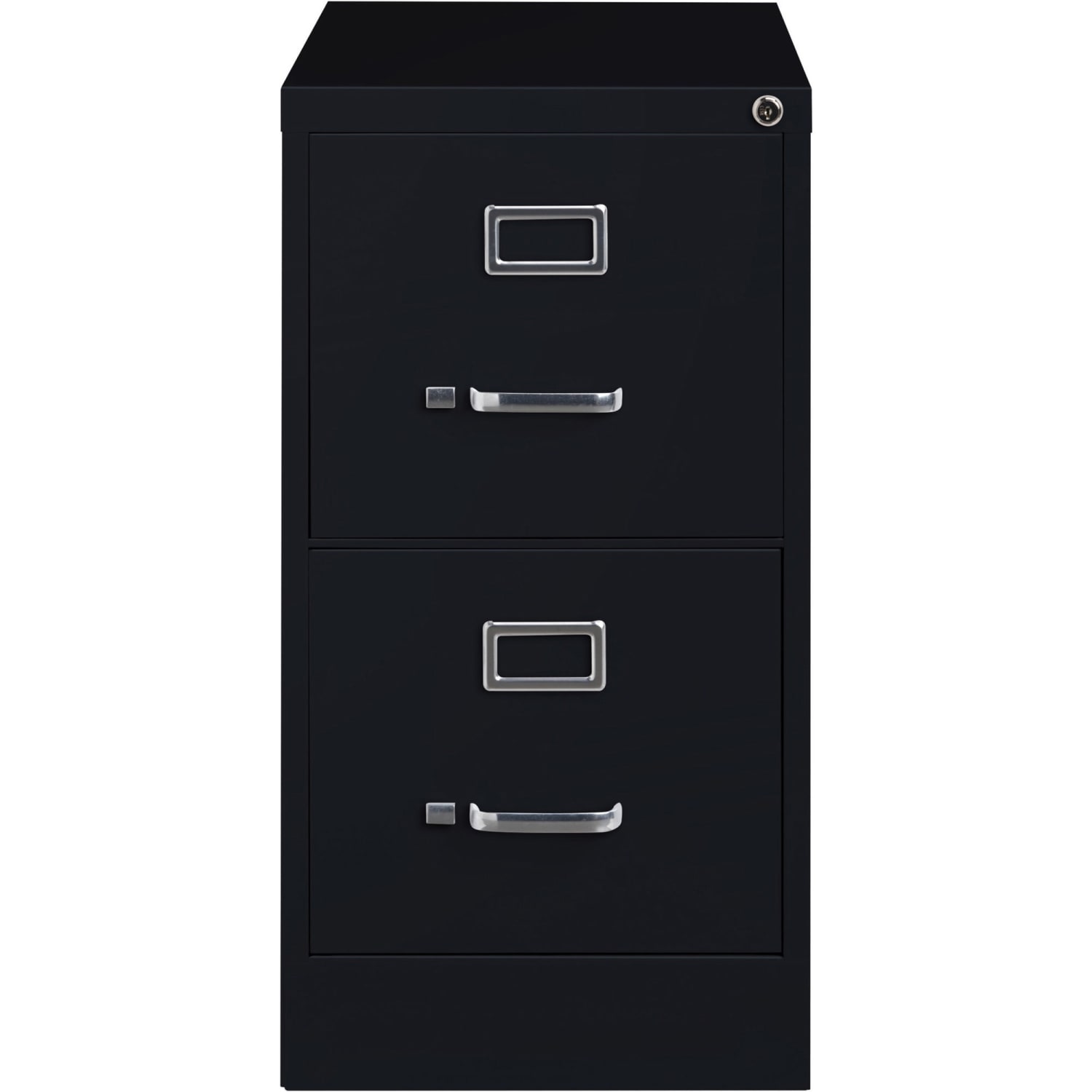 Lorell Fortress 25inD Vertical 2-Drawer File Cabinet, Black - Image 3