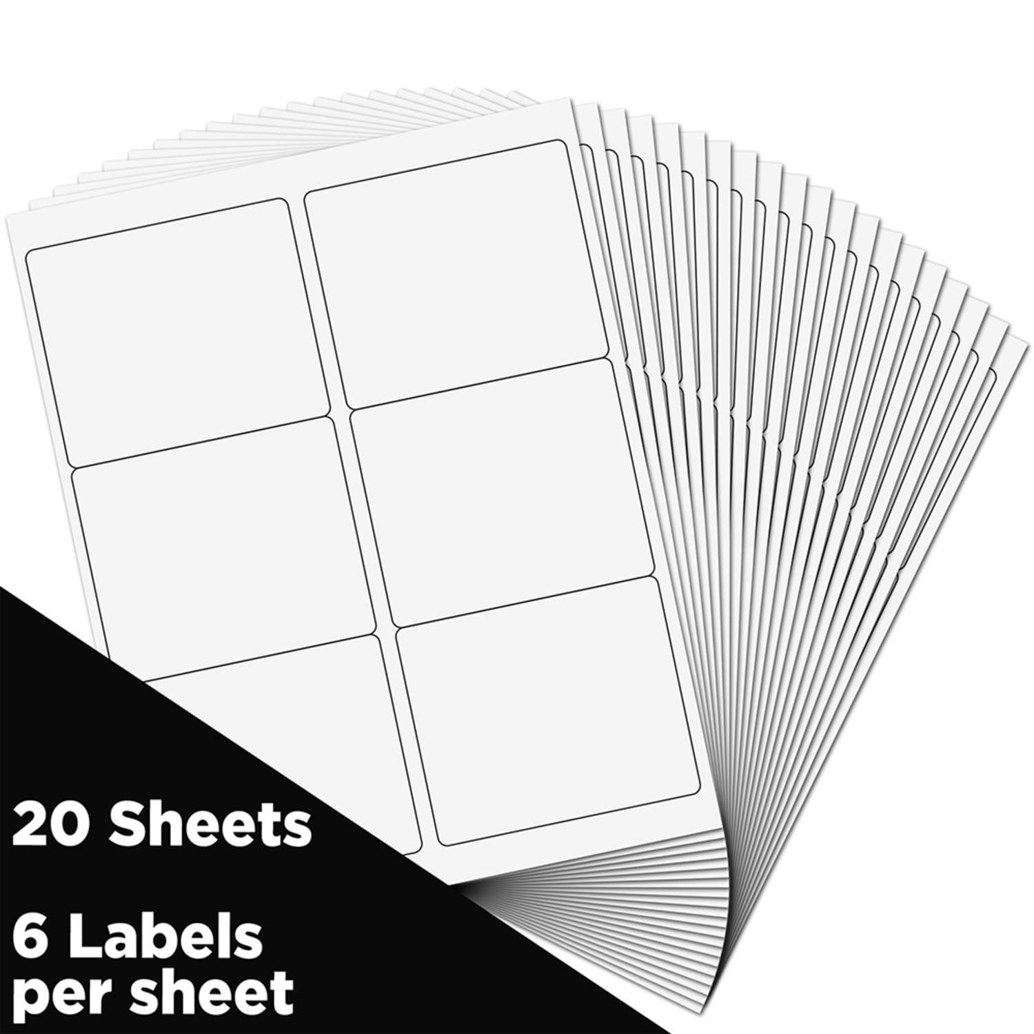 JAM Paper Mailing Address Labels, Rectangle, 3 1/3in x 4in, White, Pack Of 120 - Image 3
