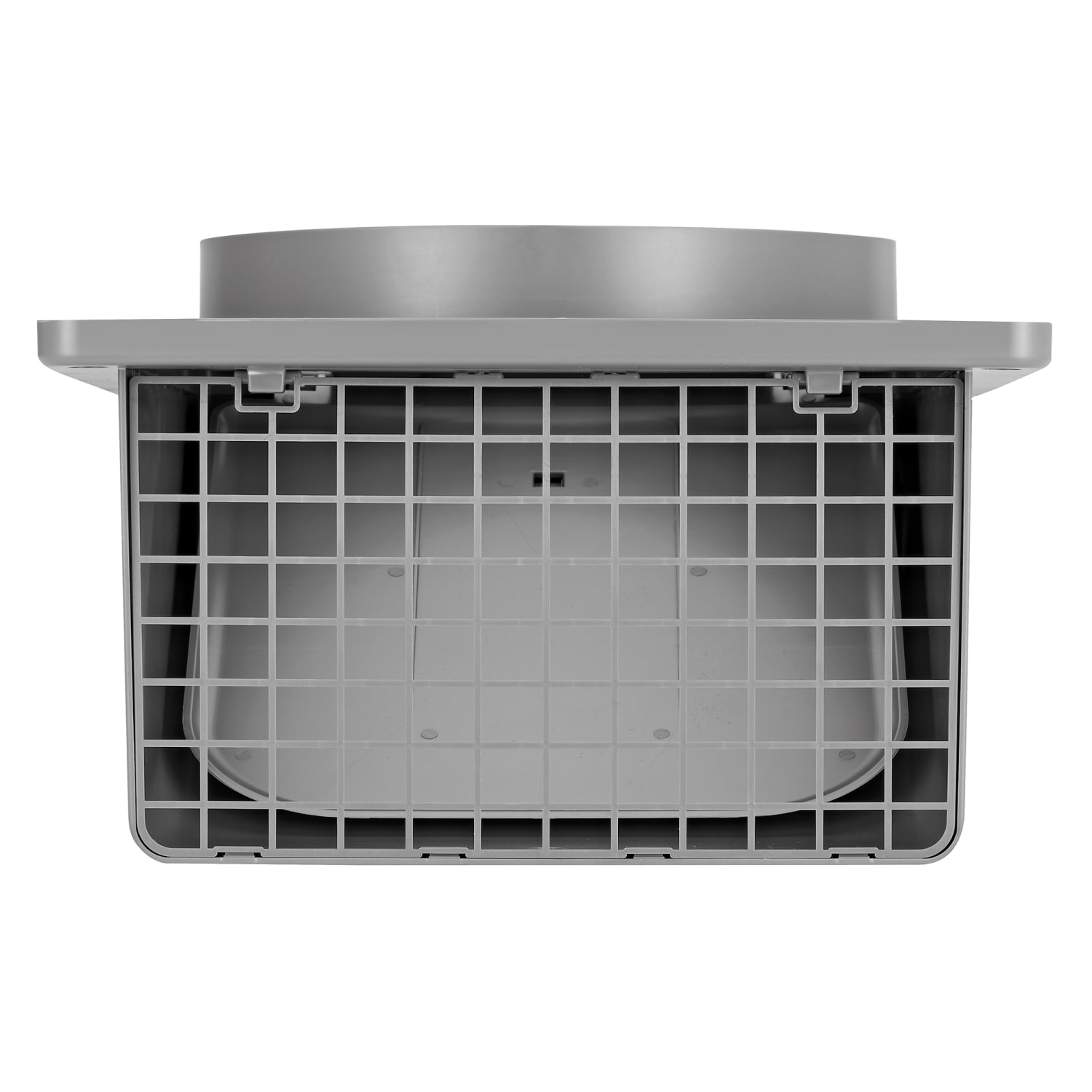 Lambro Plastic Wall Exhaust Or Air Intake Vent With Hinged Screen And Removable Damper, Gray, LAO389G