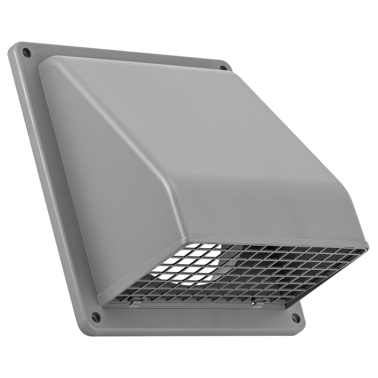 Lambro Plastic Wall Exhaust Or Air Intake Vent With Hinged Screen And Removable Damper, Gray, LAO389G - Image 6