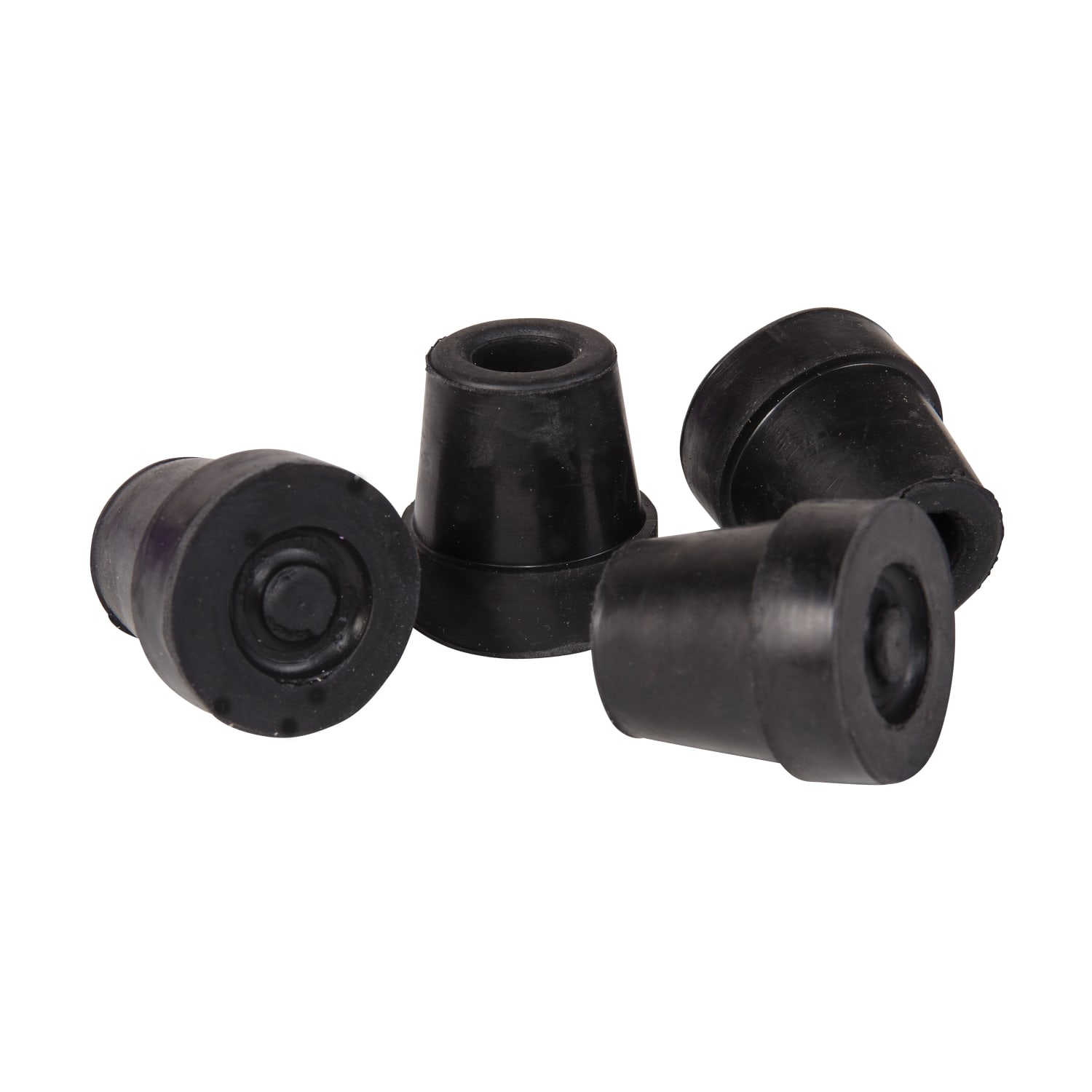 DMI Rubber Cane And Walker Quad Tips, #16, 1/2in, Black, Pack Of 4 - Image 3